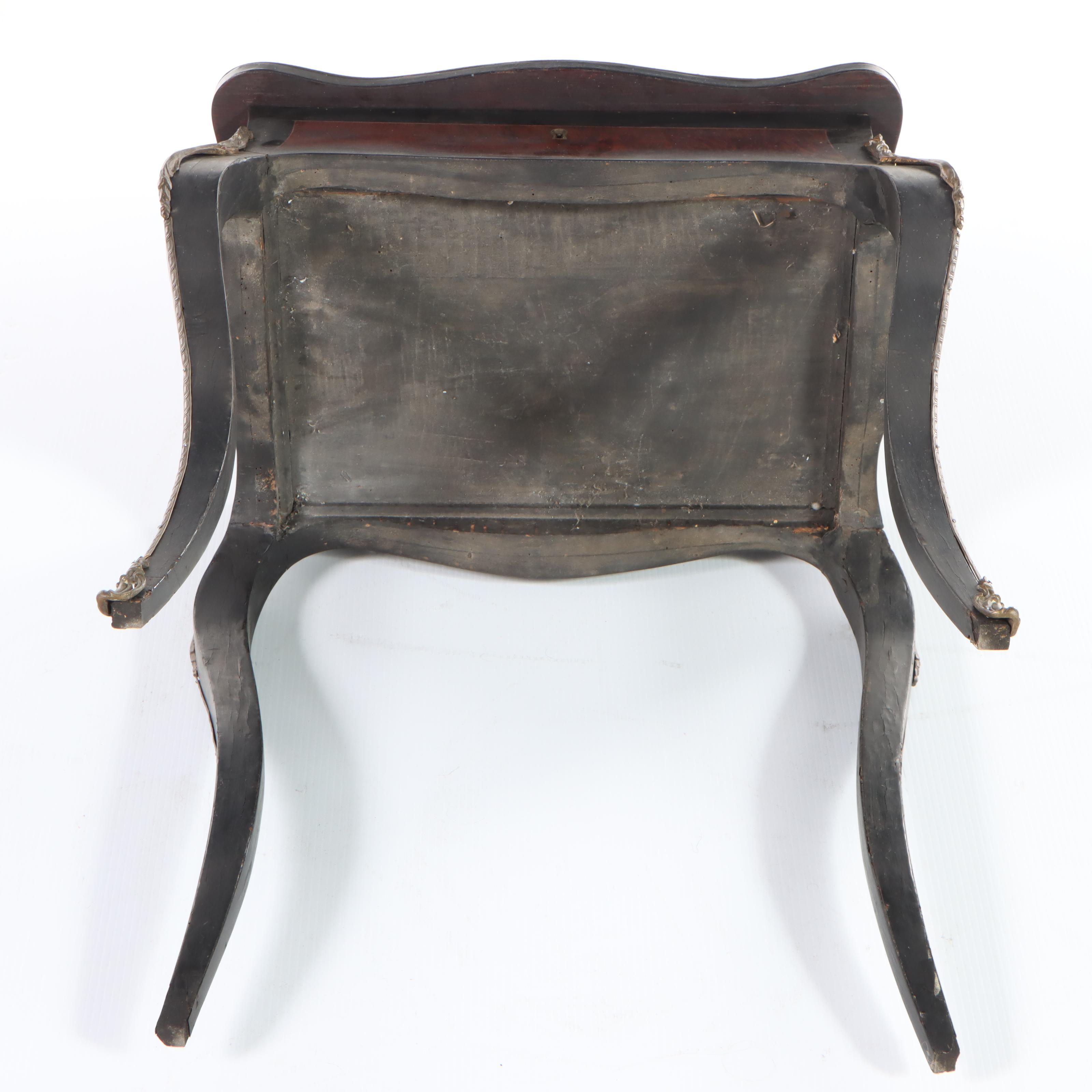 Napoleon III Ebonized and Burl Wood Boulle Marquetry Bijouterie Table