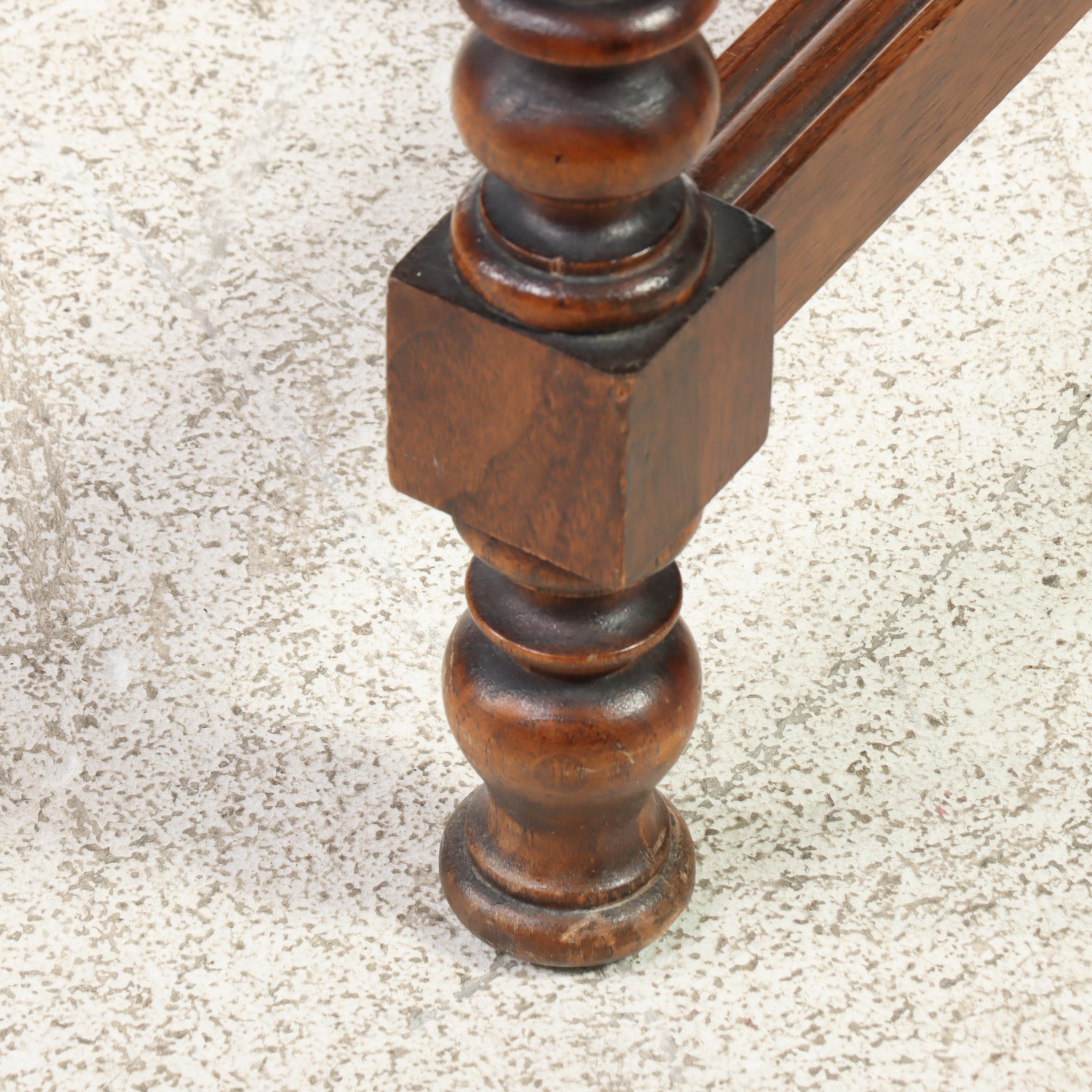 A.H. Grebe Jacobean Style Walnut-Stained Radio Cabinet, Circa 1930