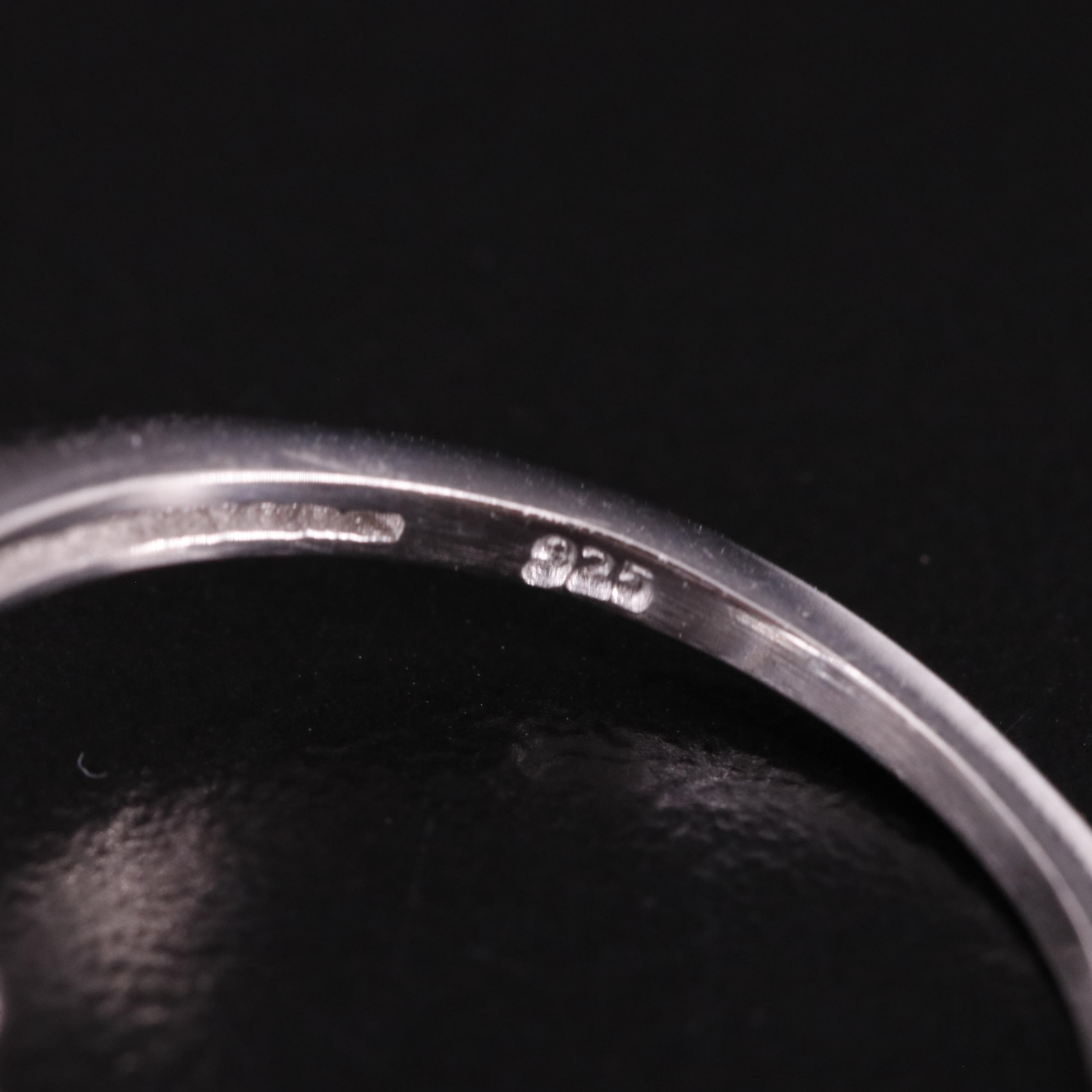 Sterling White Topaz and Diamond Ring