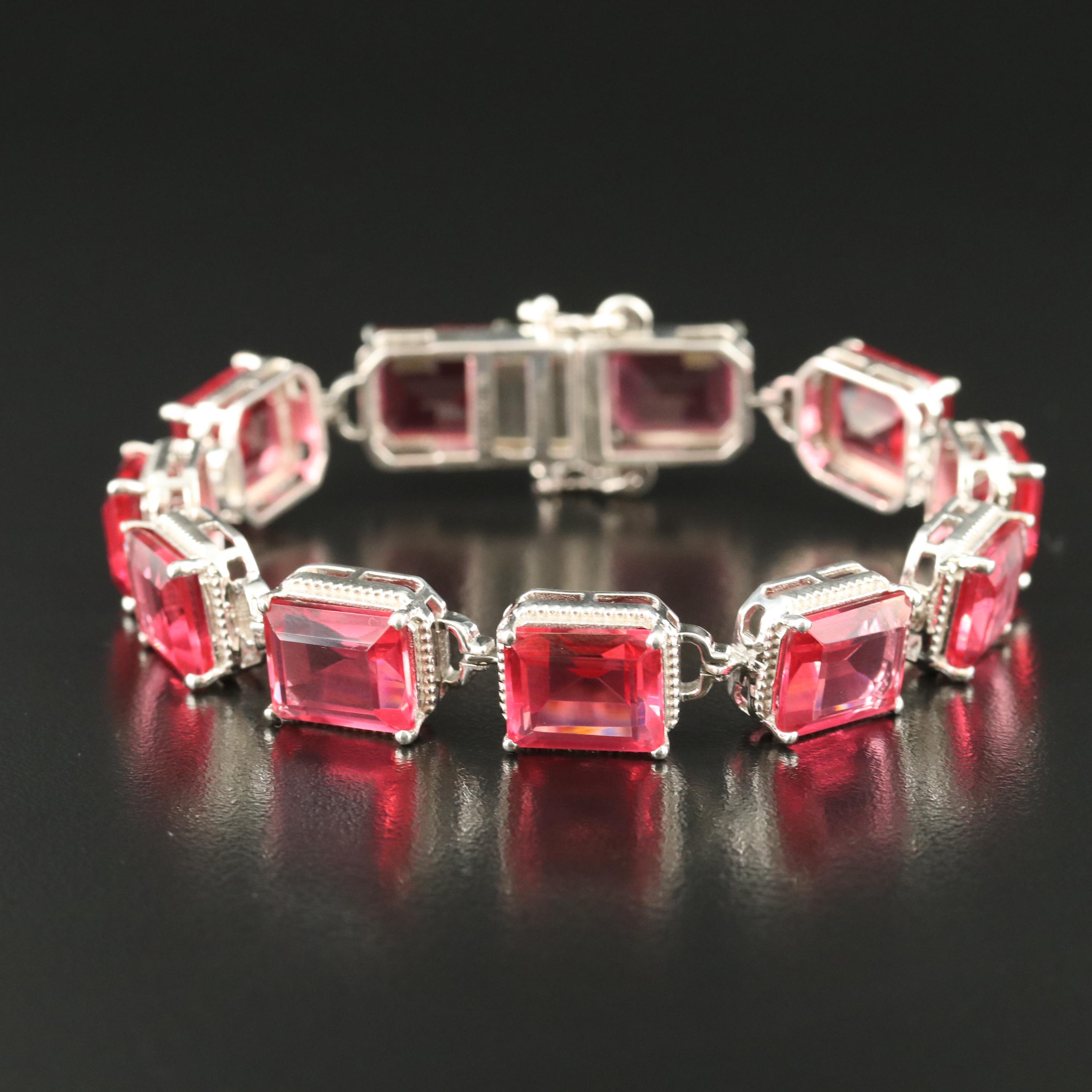 Sterling Glass Bracelet