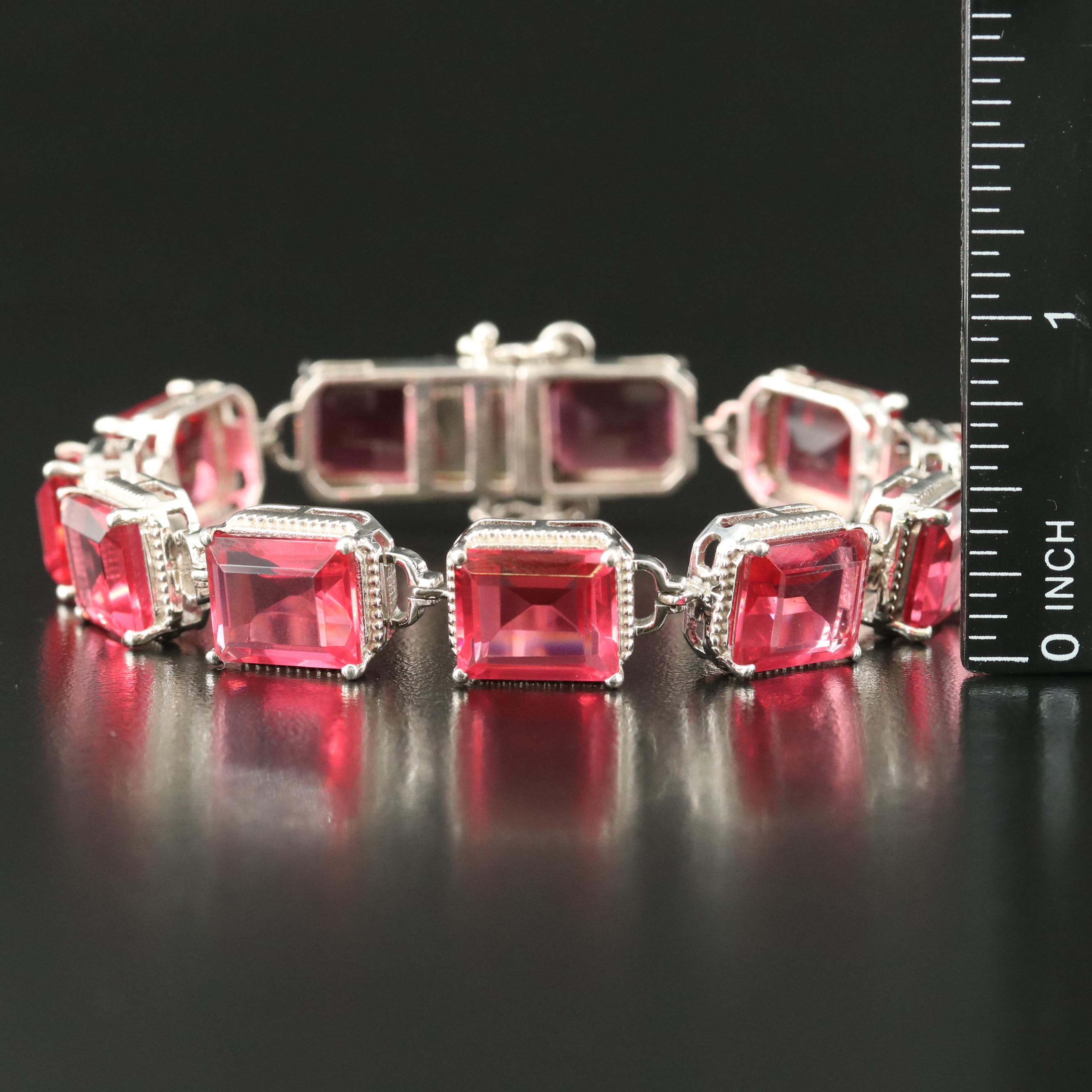 Sterling Glass Bracelet