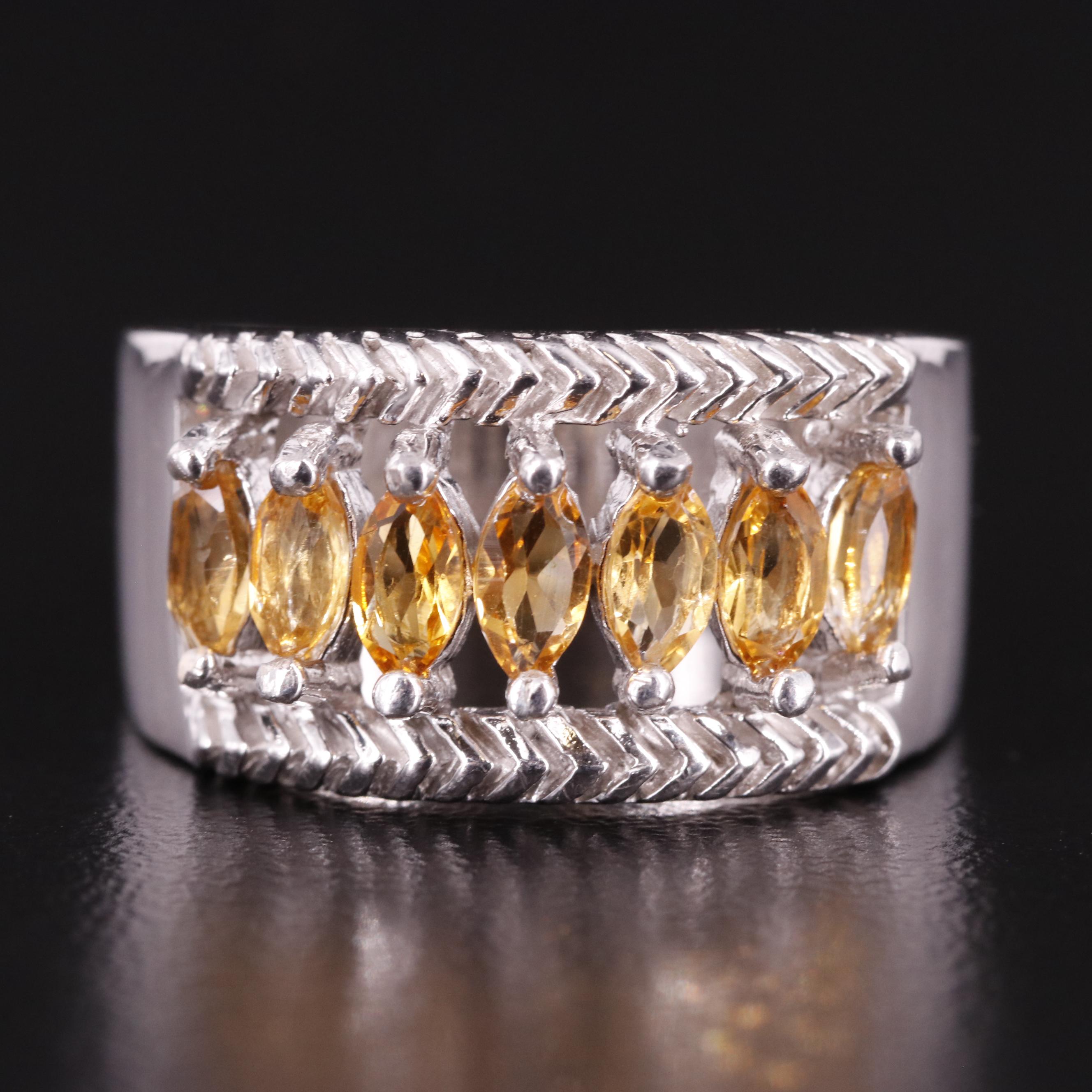 Sterling Citrine Ring