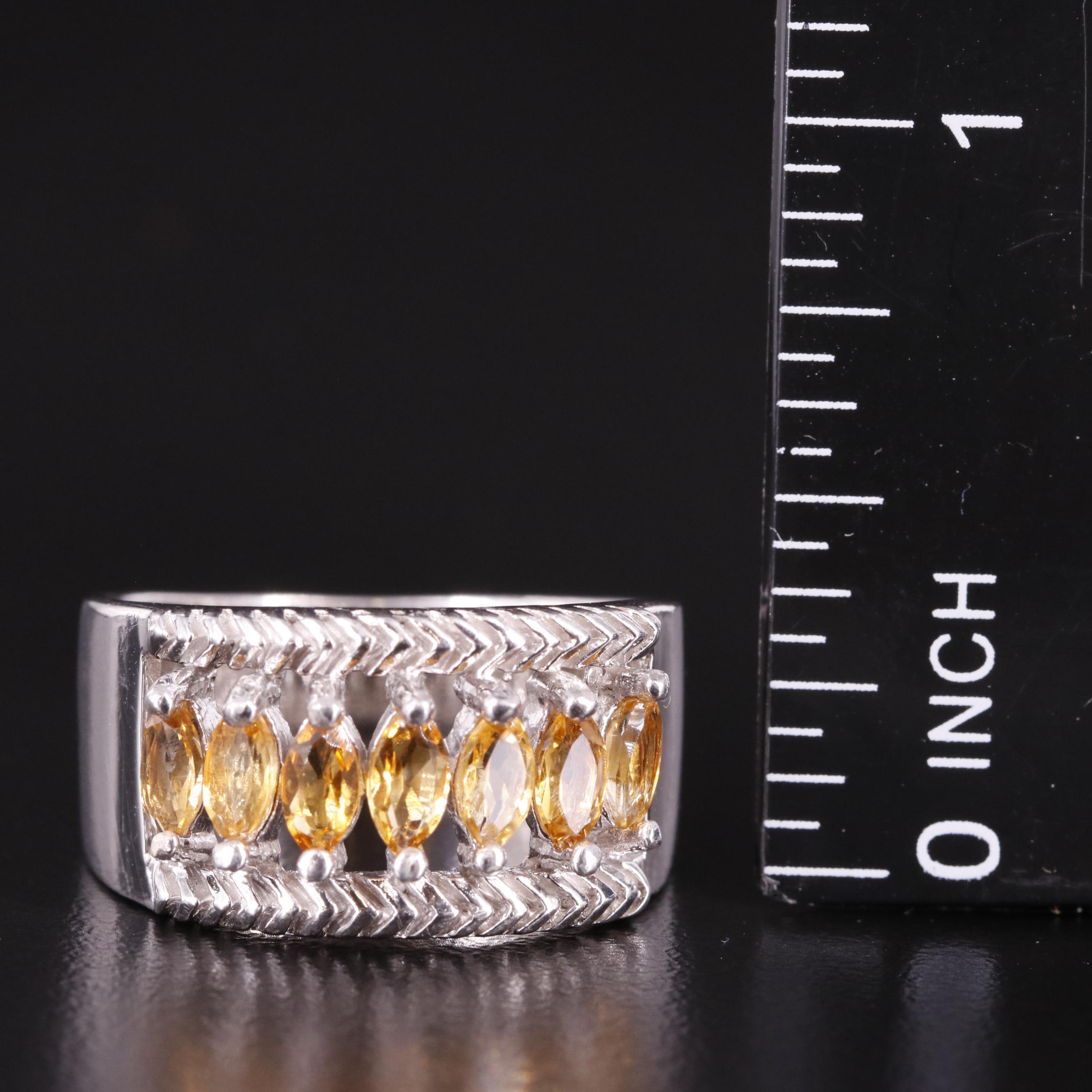 Sterling Citrine Ring