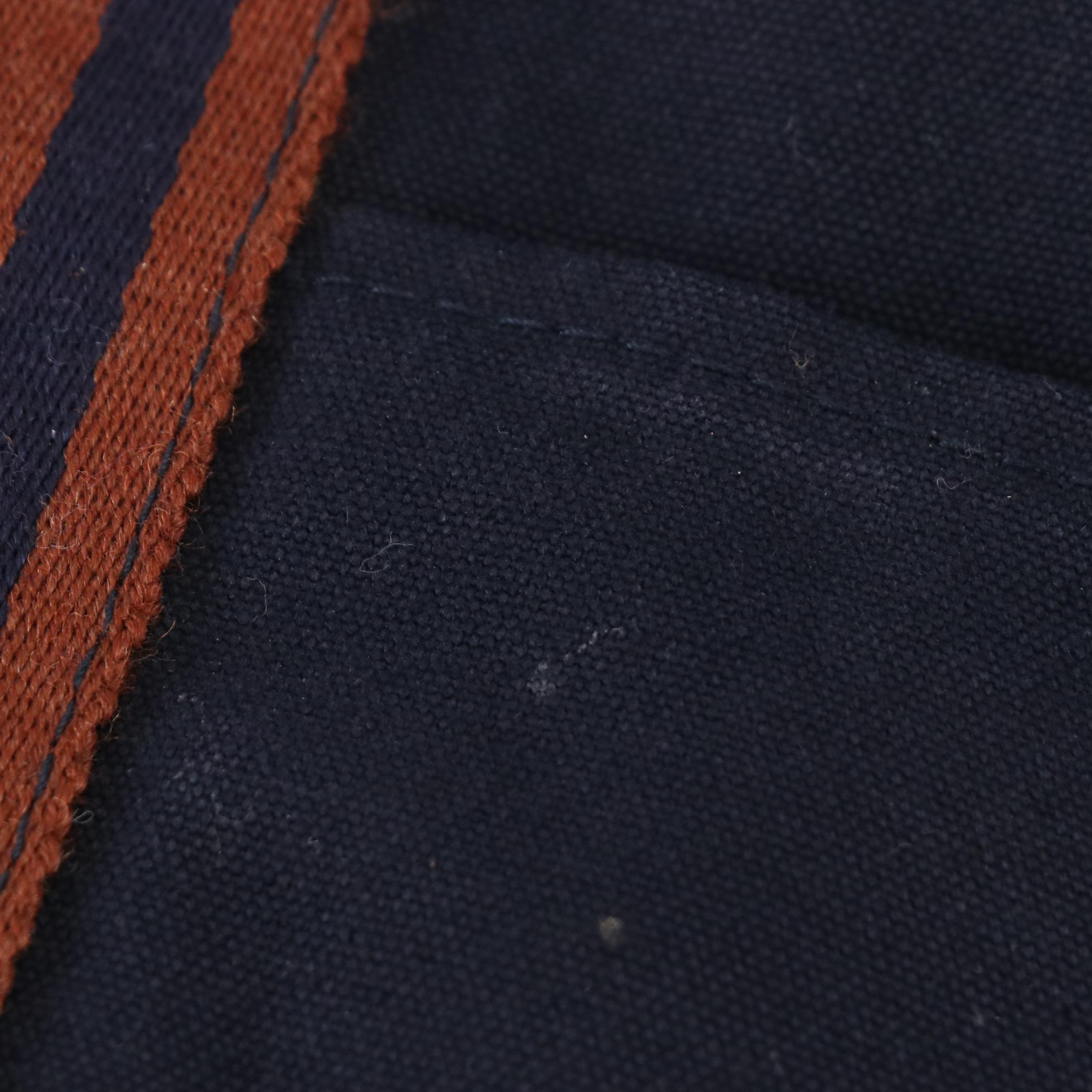 Hermès Fourre Tout MM Bag in Navy/Rust Canvas