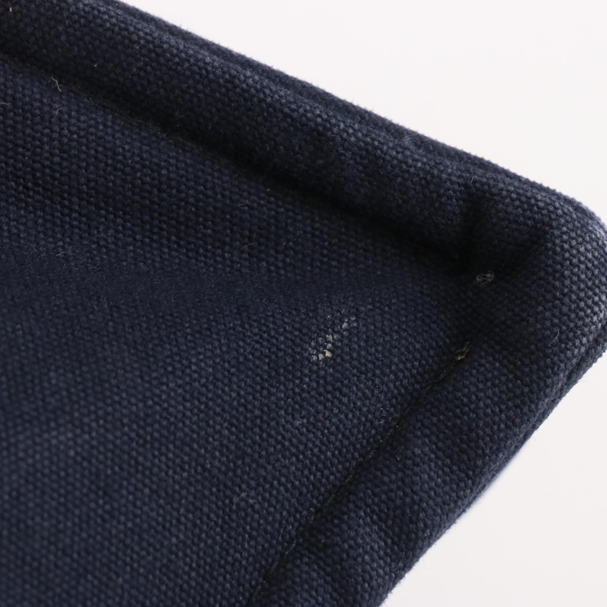 Hermès Fourre Tout MM Bag in Navy/Rust Canvas