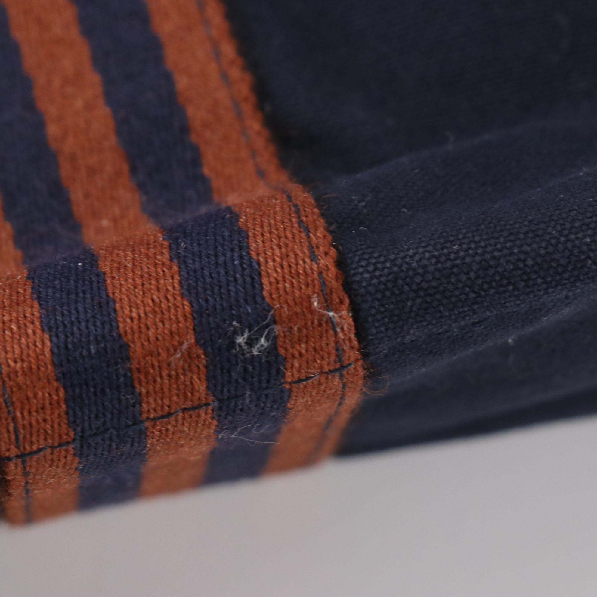 Hermès Fourre Tout MM Bag in Navy/Rust Canvas