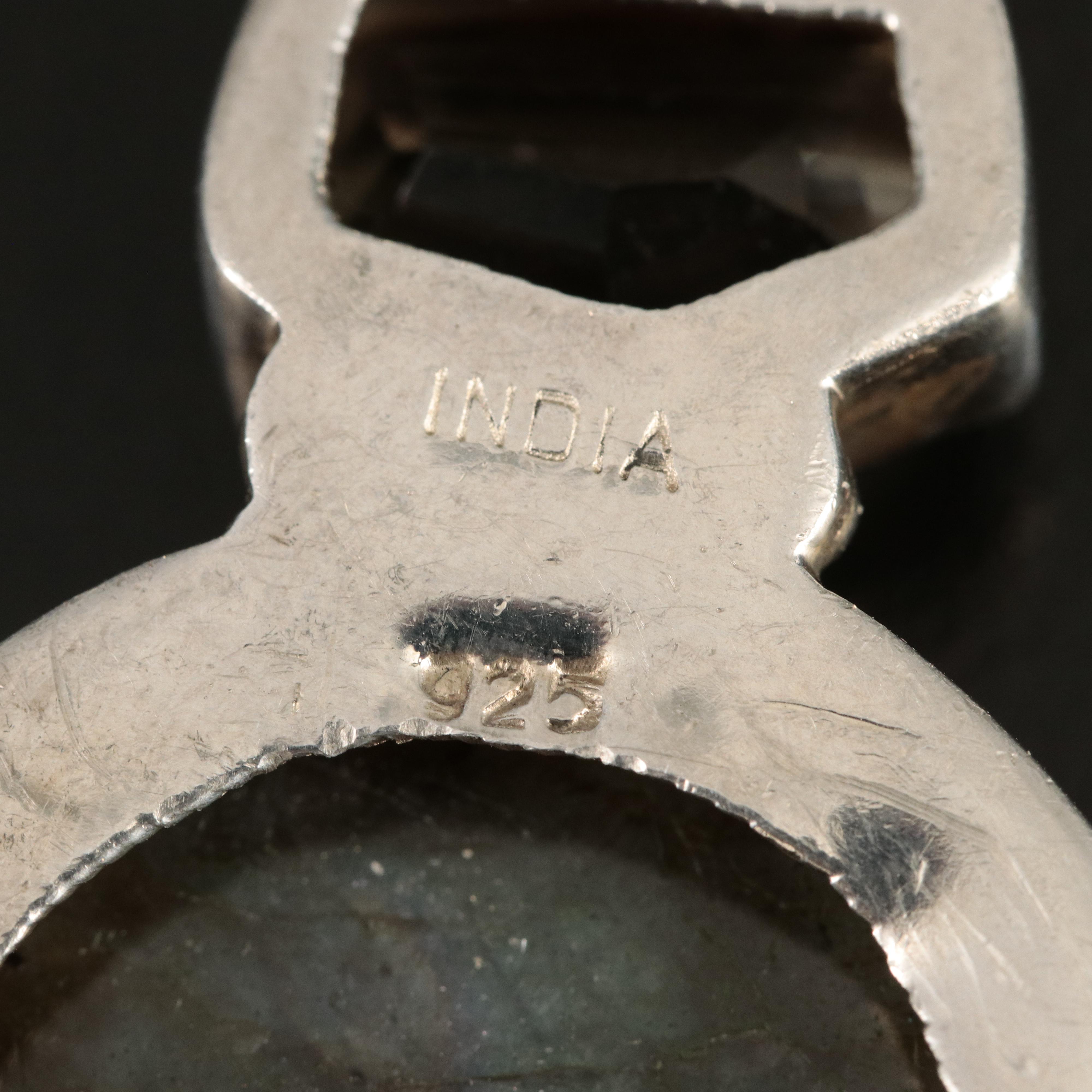 Sterling Labradorite and Citrine Pendant