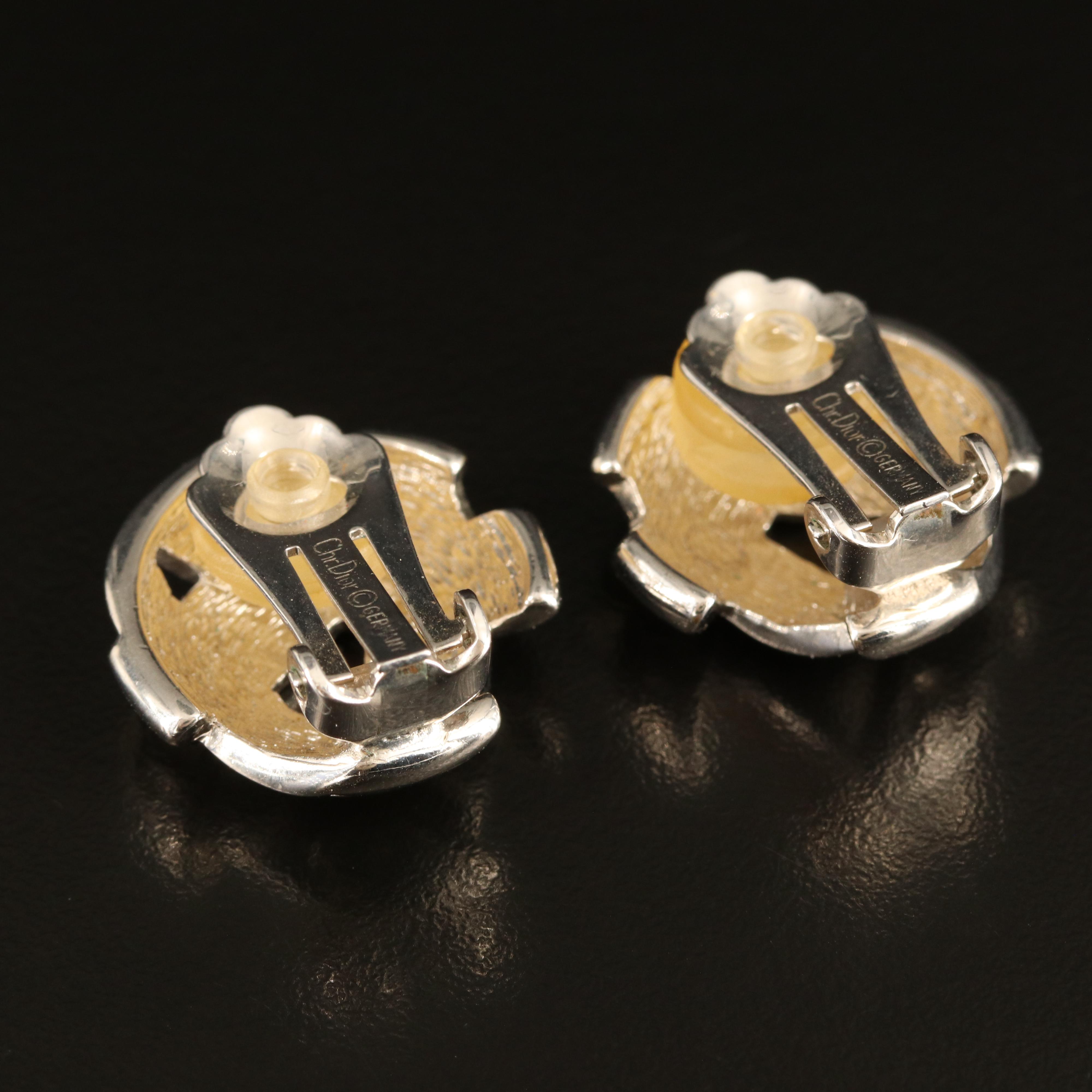 Christian Dior Crossover Logo Earrings