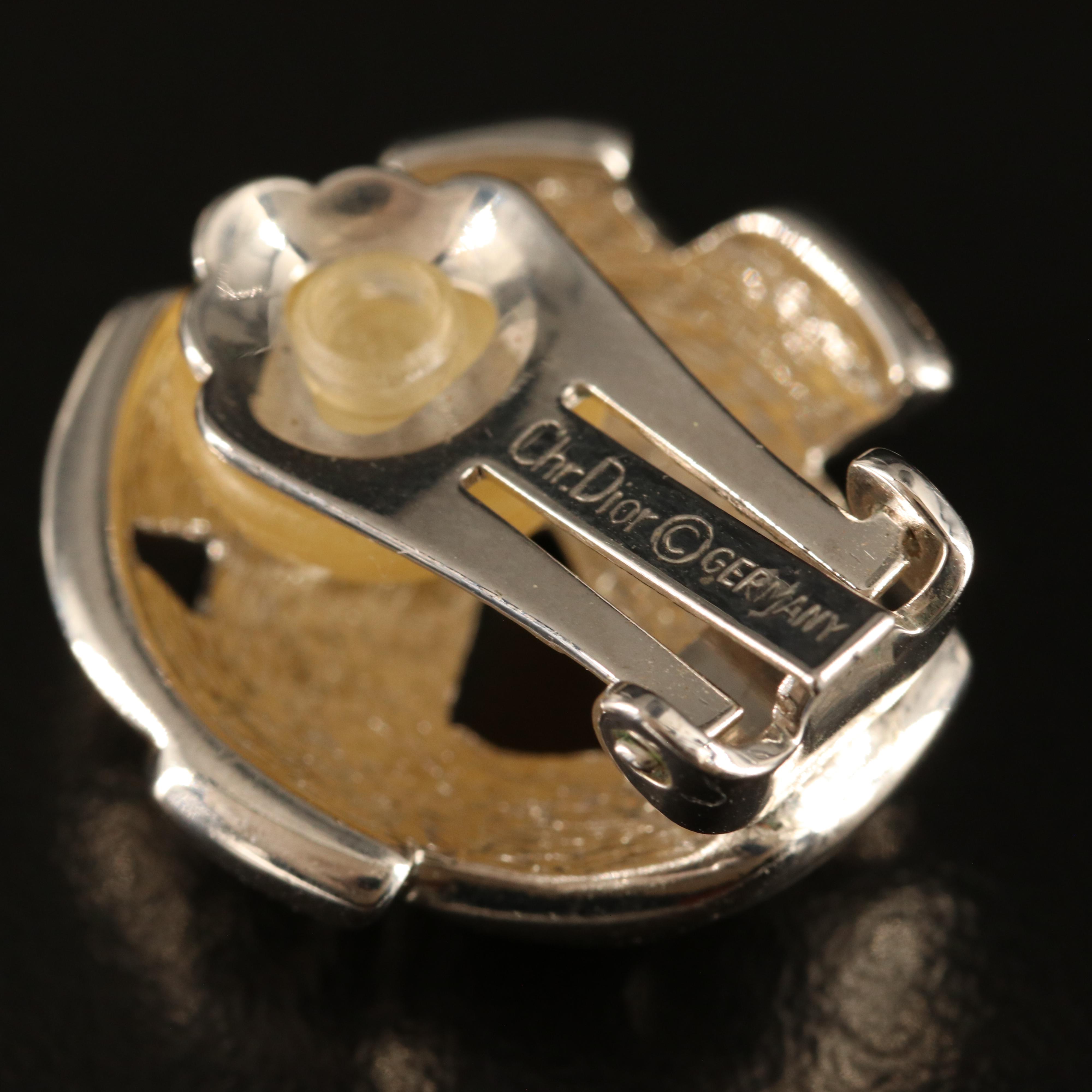 Christian Dior Crossover Logo Earrings