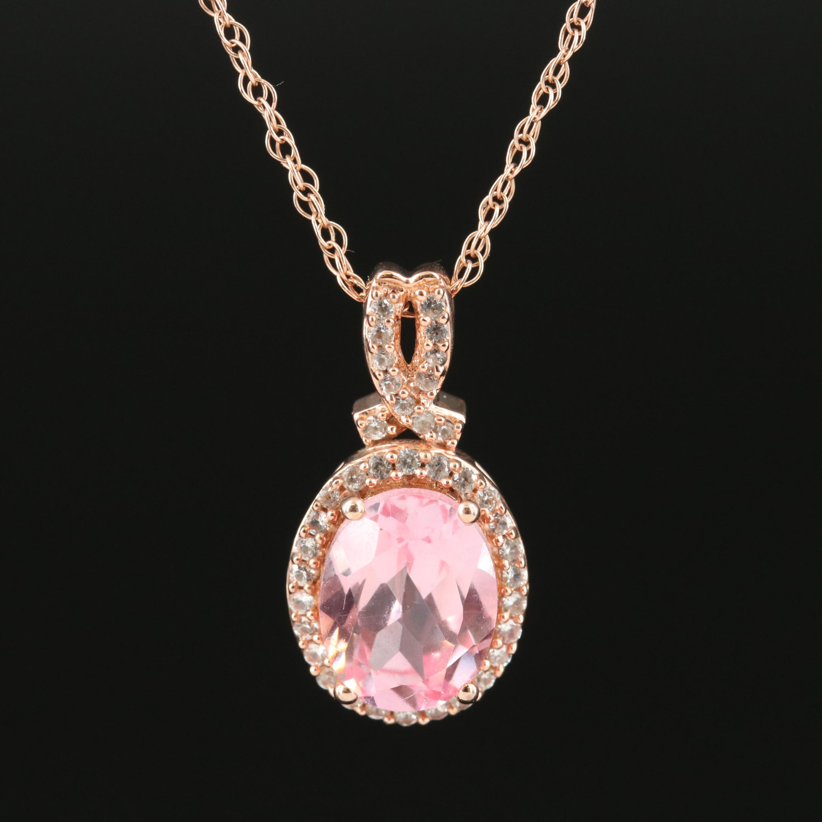 Sterling Sapphire Pendant Necklace