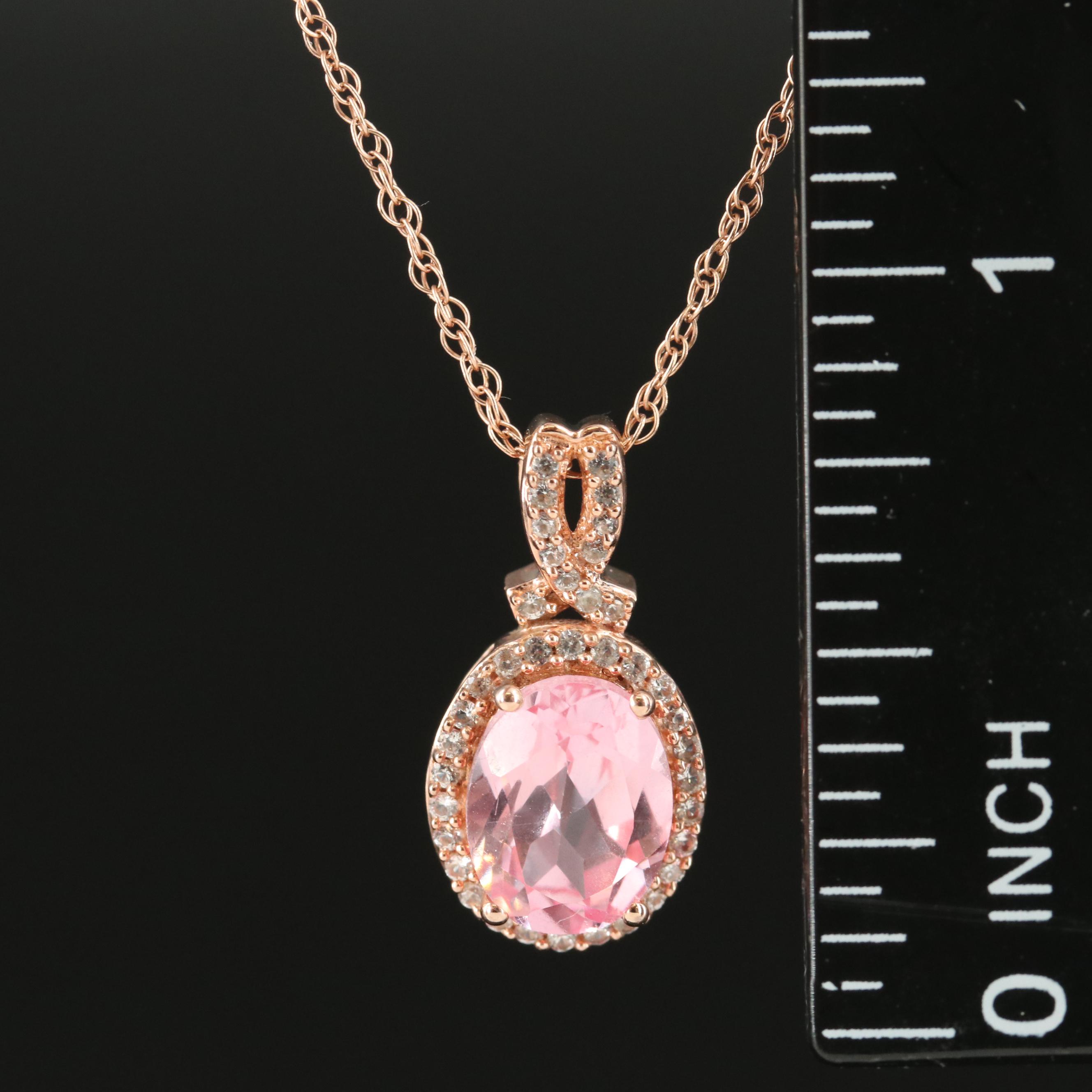 Sterling Sapphire Pendant Necklace