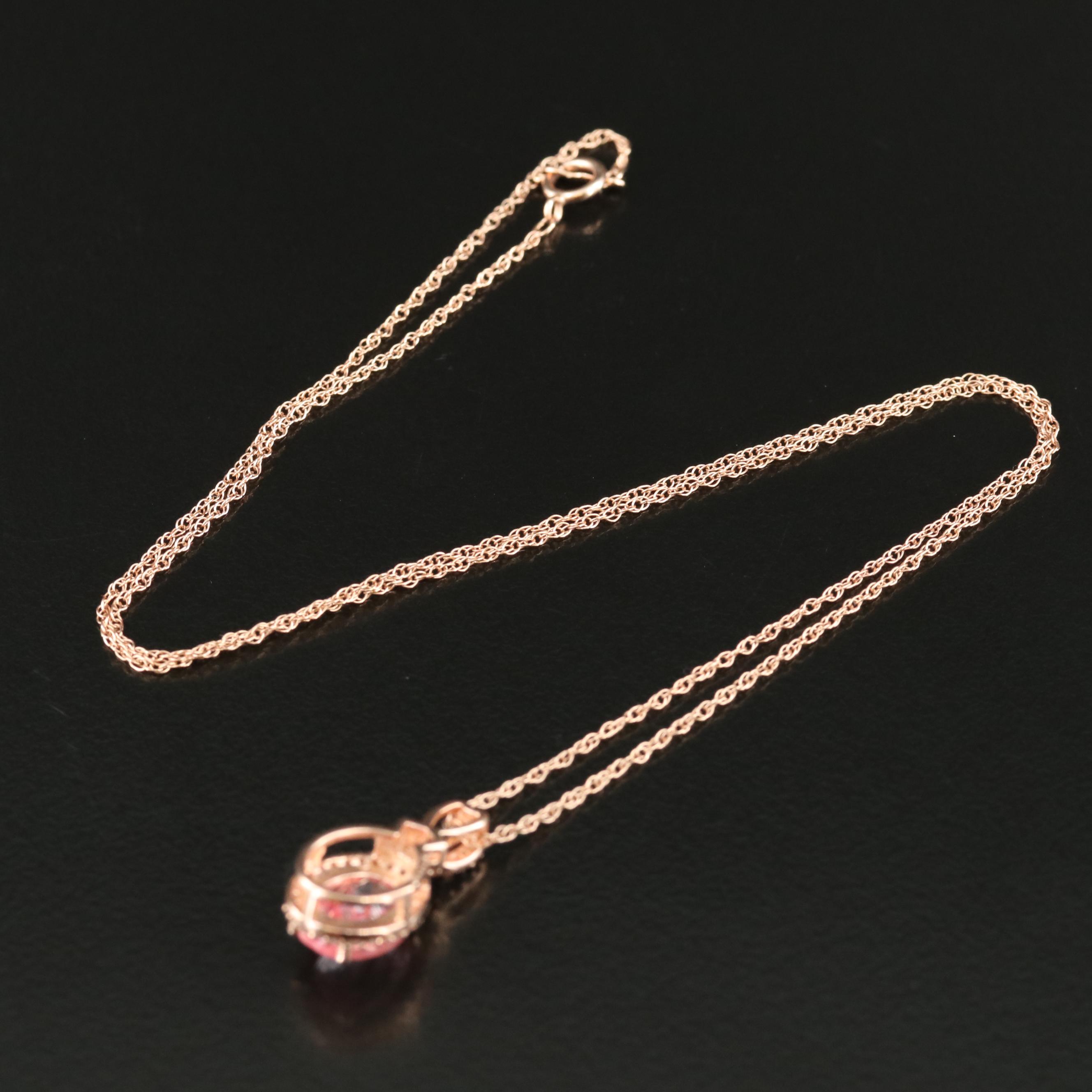 Sterling Sapphire Pendant Necklace