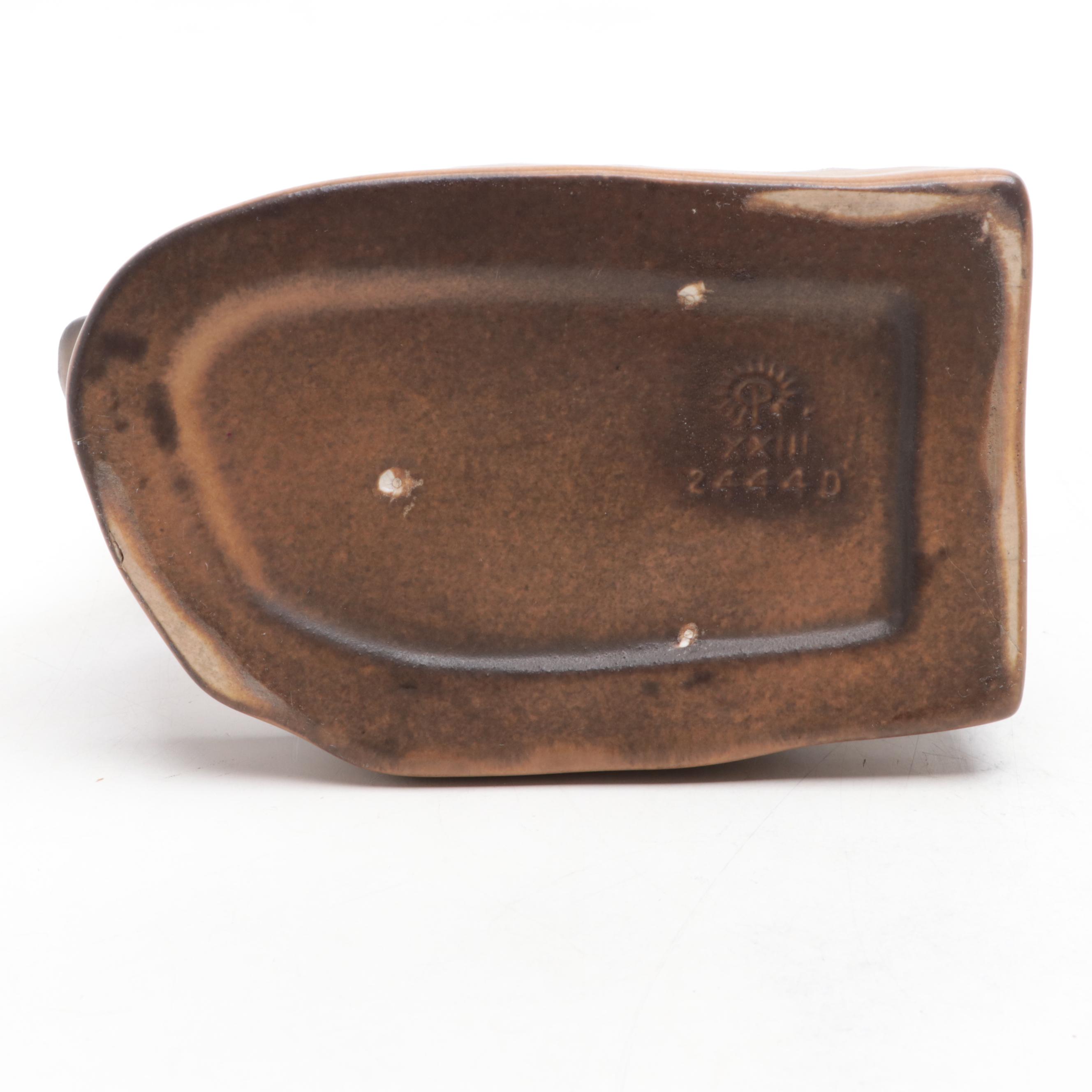 Rookwood Pottery Brown Glaze Elephant Bookend and More, 1920s