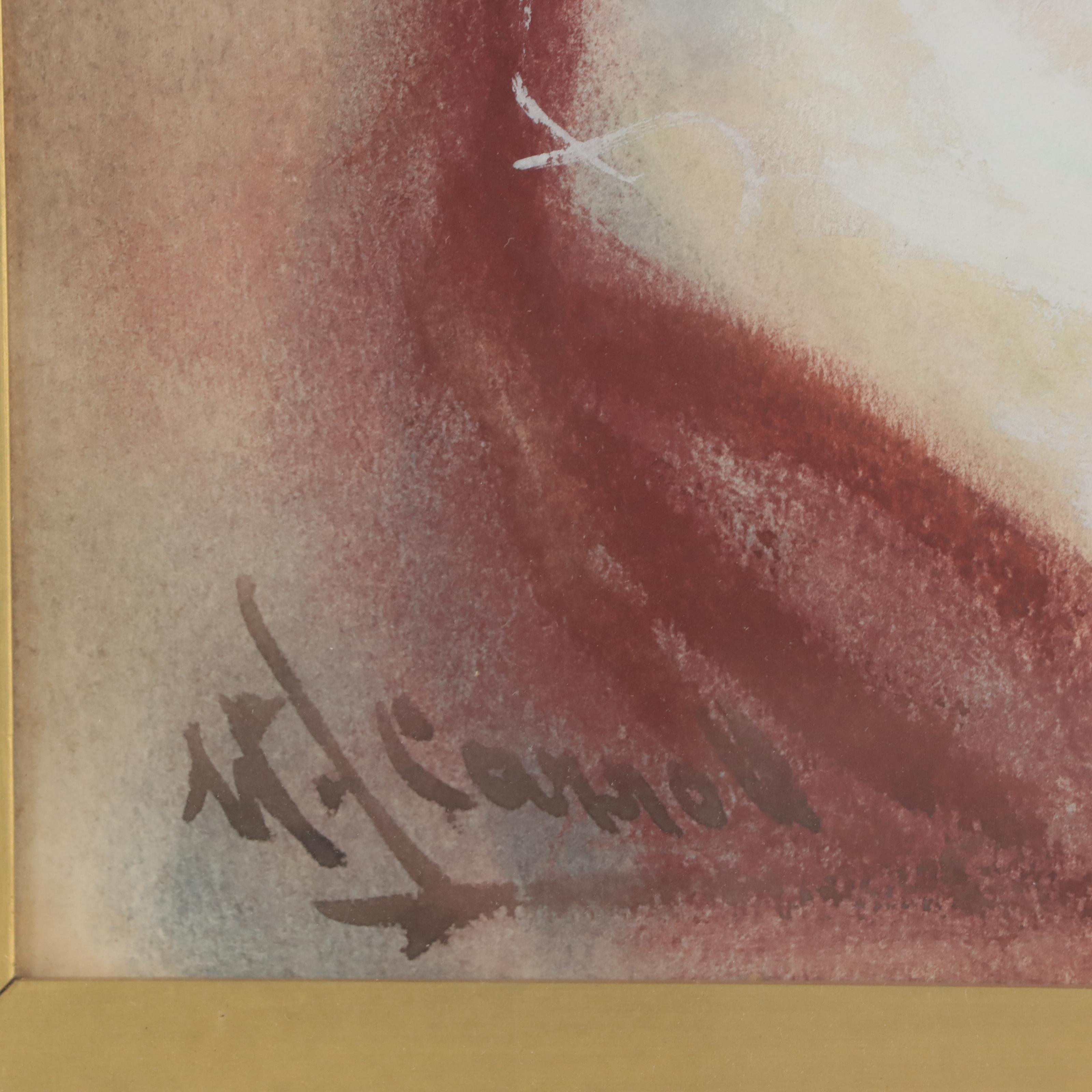 William Joseph Carroll Watercolor Portrait "An English Rose"