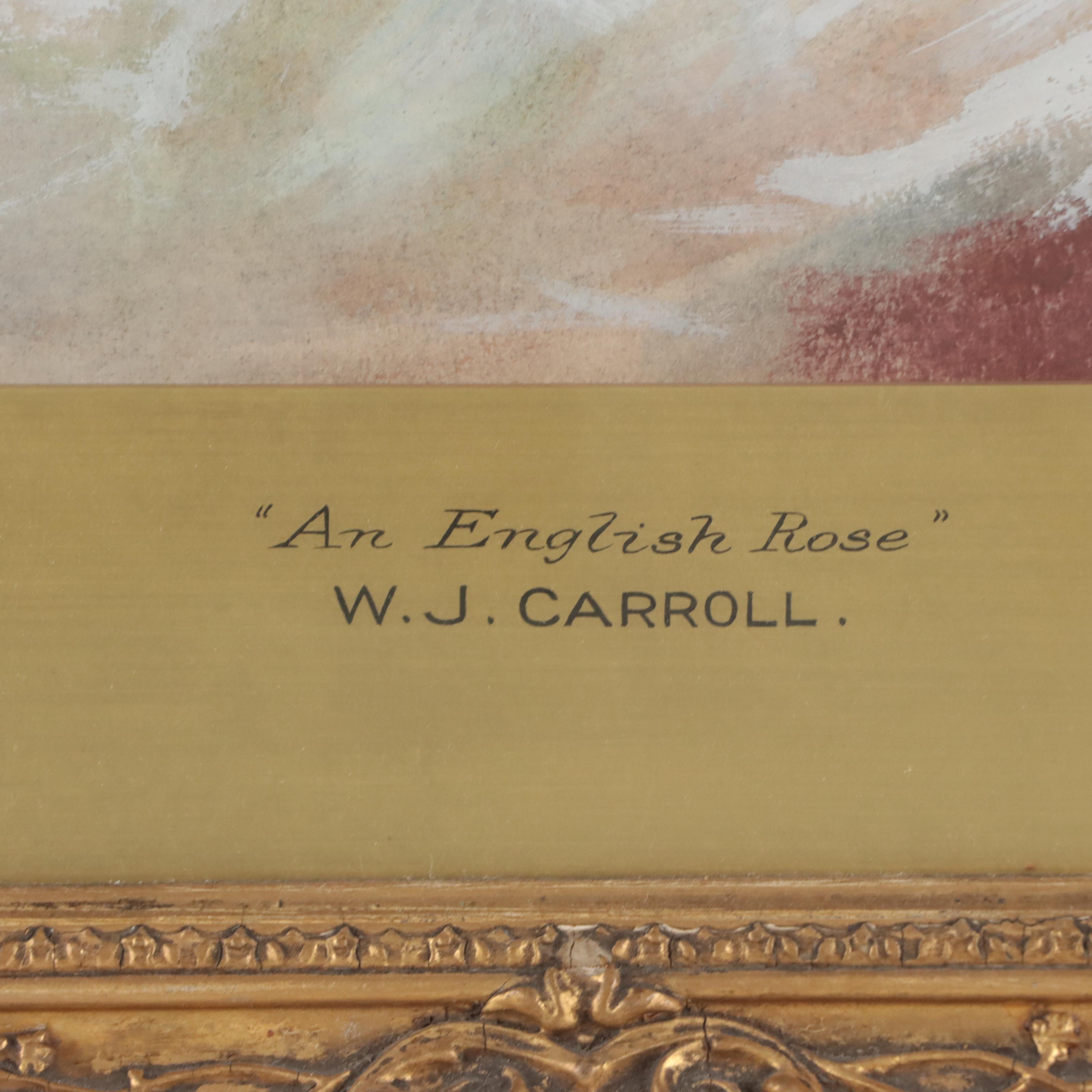 William Joseph Carroll Watercolor Portrait "An English Rose"