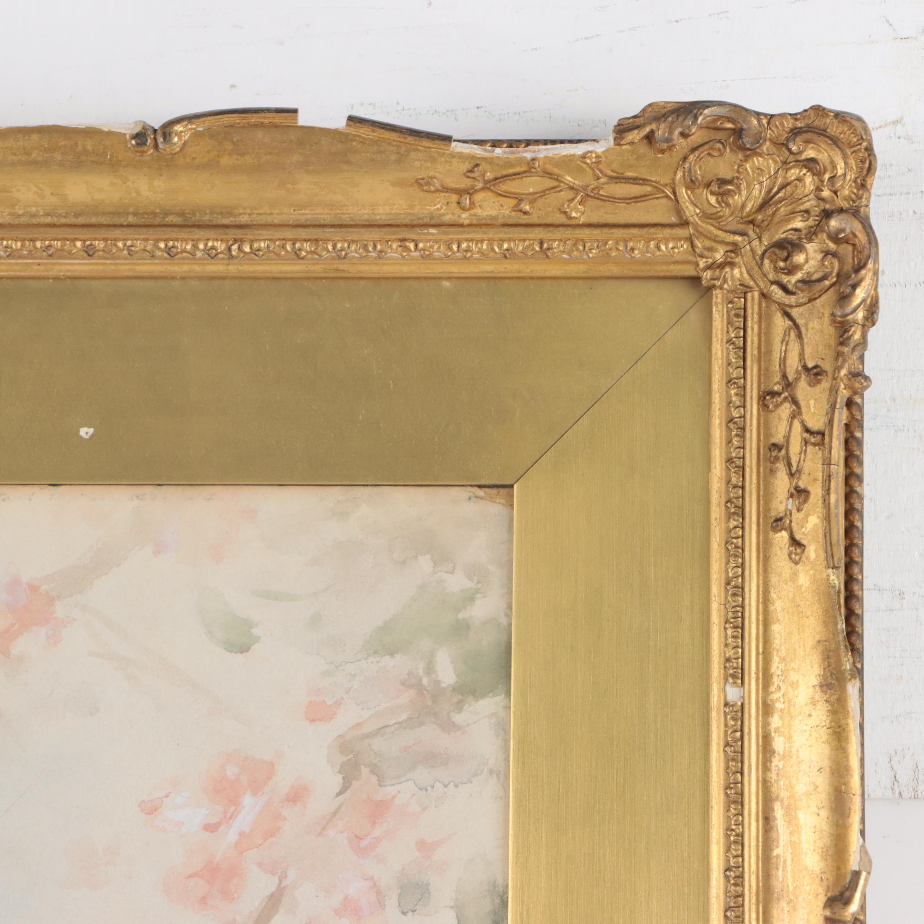 William Joseph Carroll Watercolor Portrait "An English Rose"