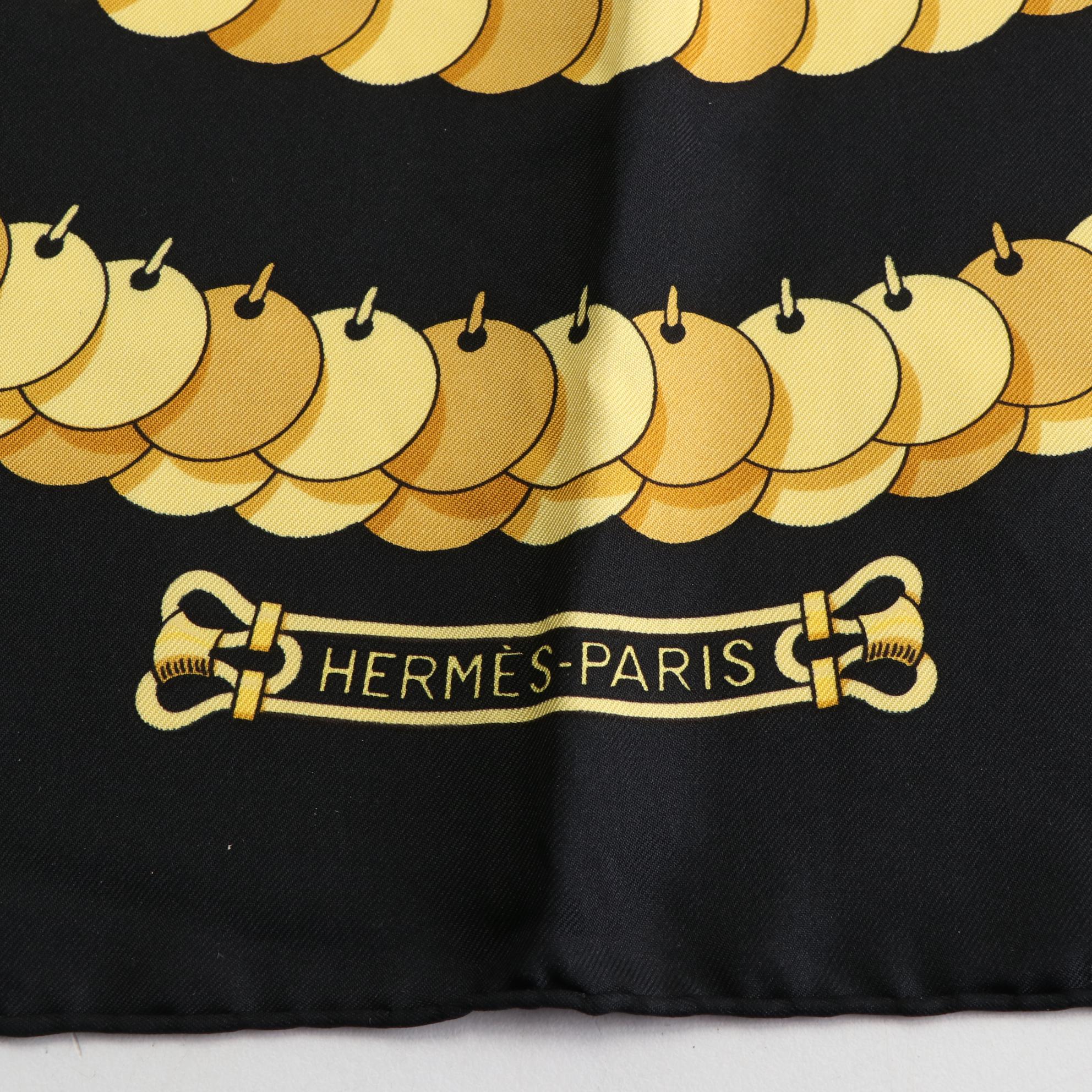 Hermès "Kosmima" Silk Twill Scarf 90