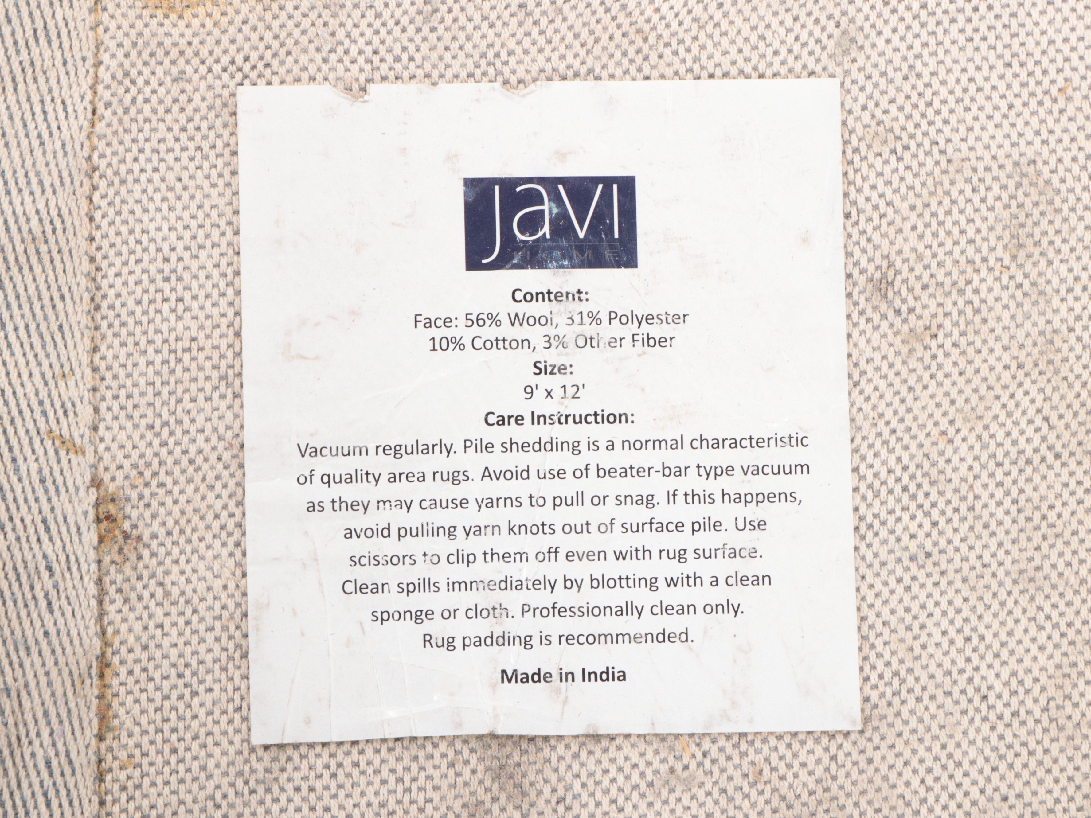 9'2 x 12'2 Machine Made Mixed Technique Javi Indian Contemporary Area Rug