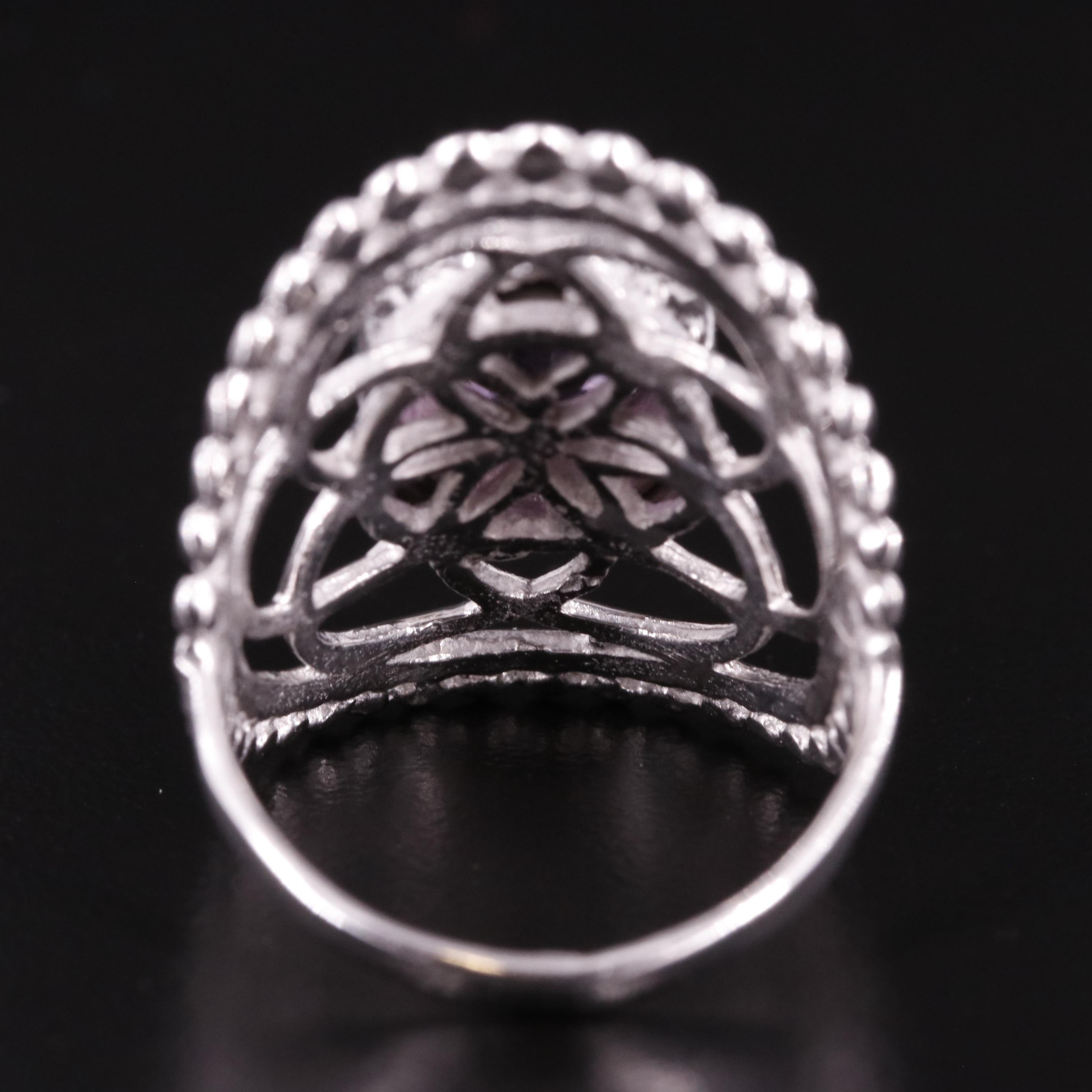 Amethyst Saddle Ring