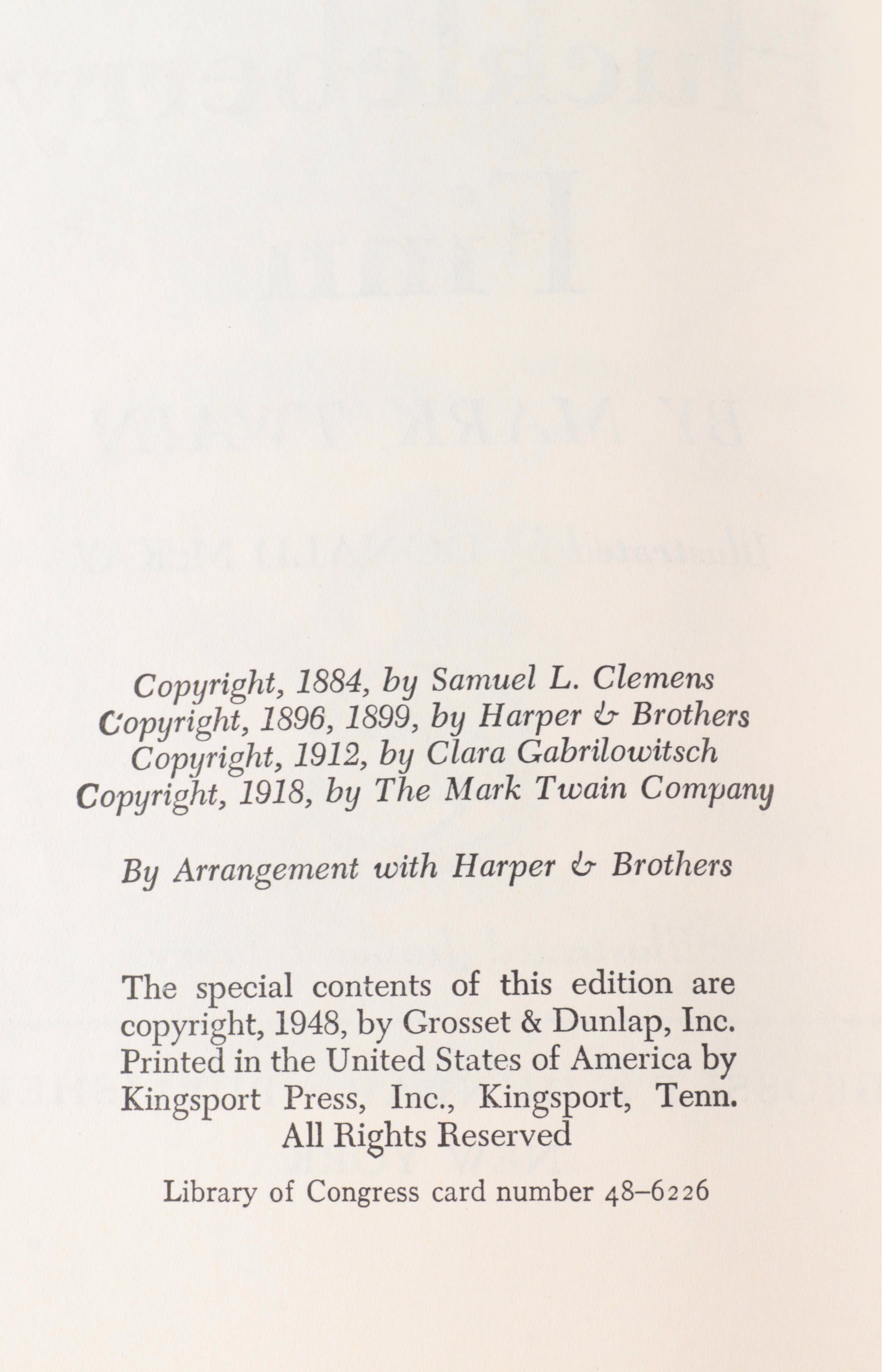 Illustrated Junior Classics Including "Huckleberry Finn" and "Tom Sawyer"