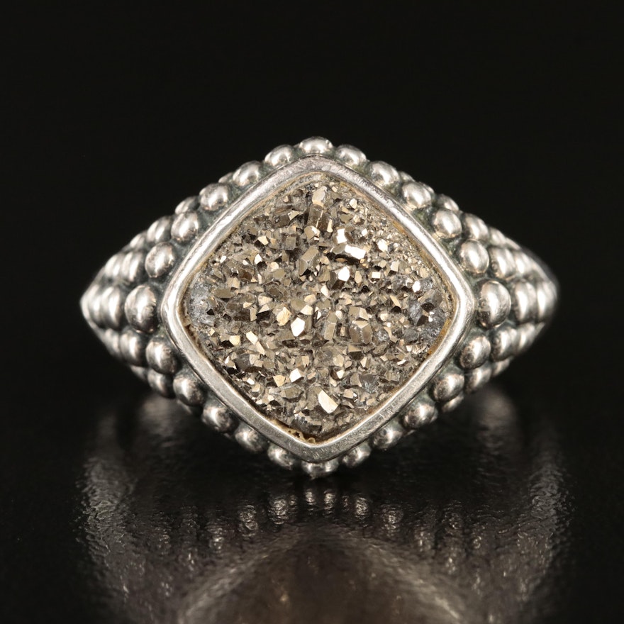 Michael Dawkins Sterling Druzy Ring