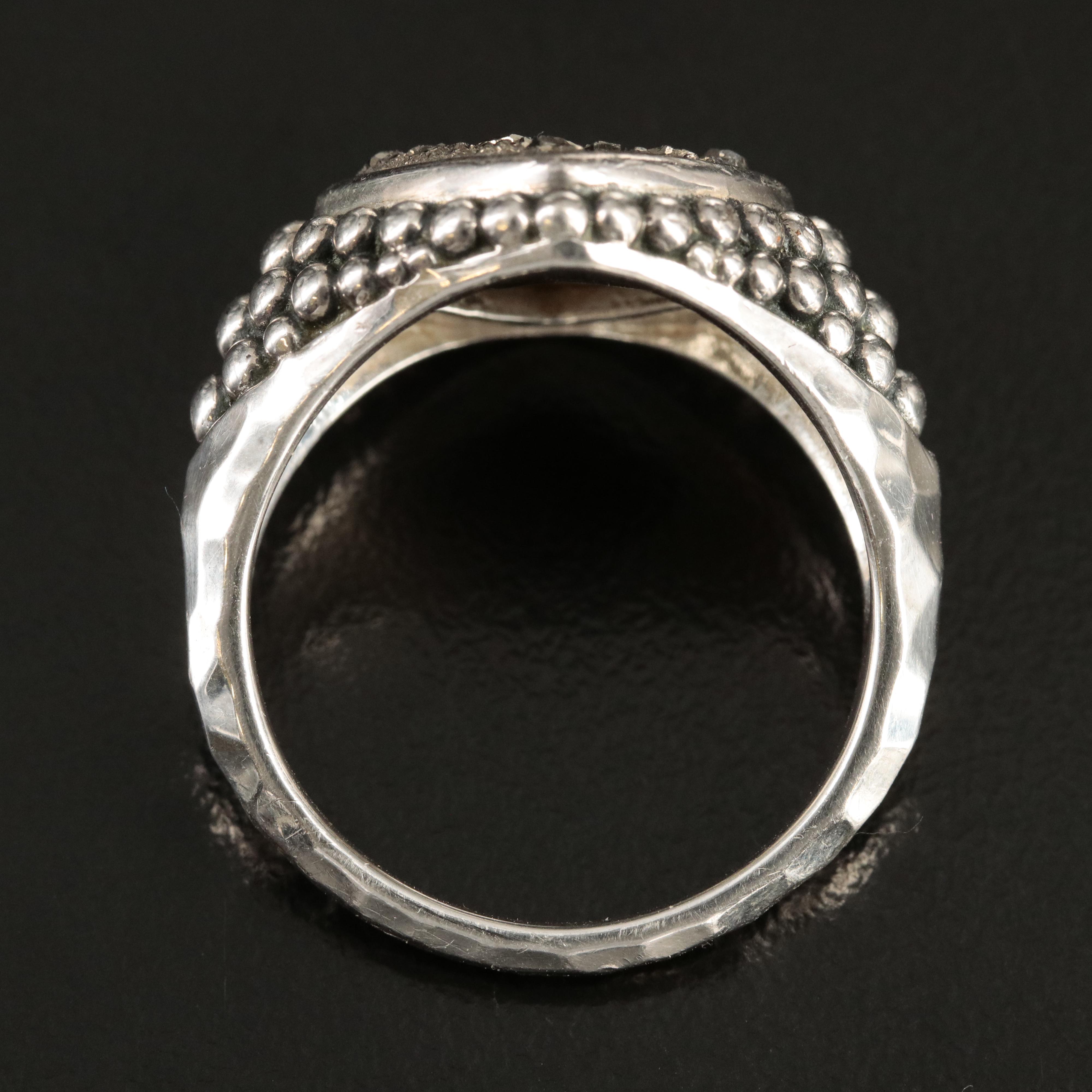 Michael Dawkins Sterling Druzy Ring