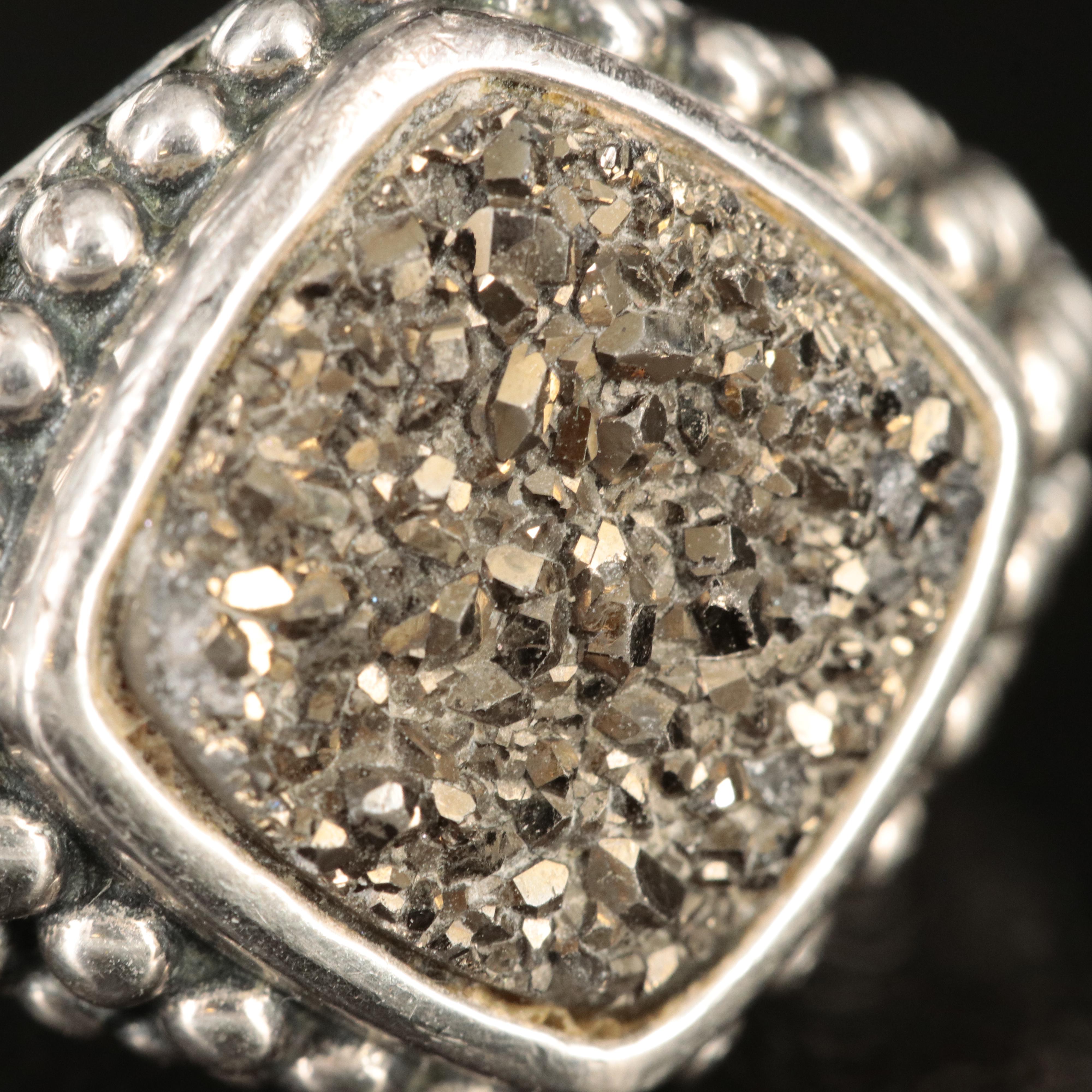 Michael Dawkins Sterling Druzy Ring