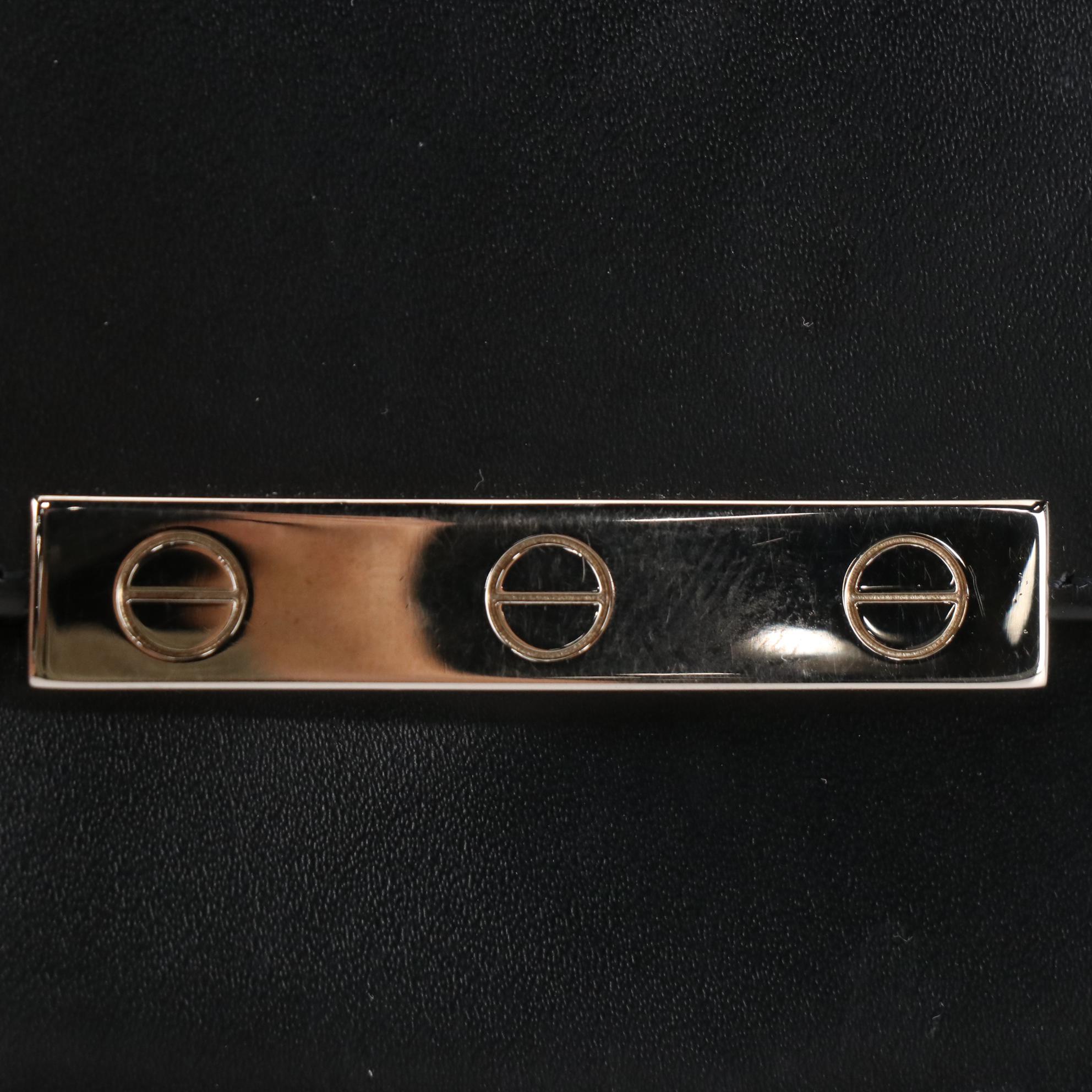 Cartier Santos Long Wallet in Smooth Black Leather