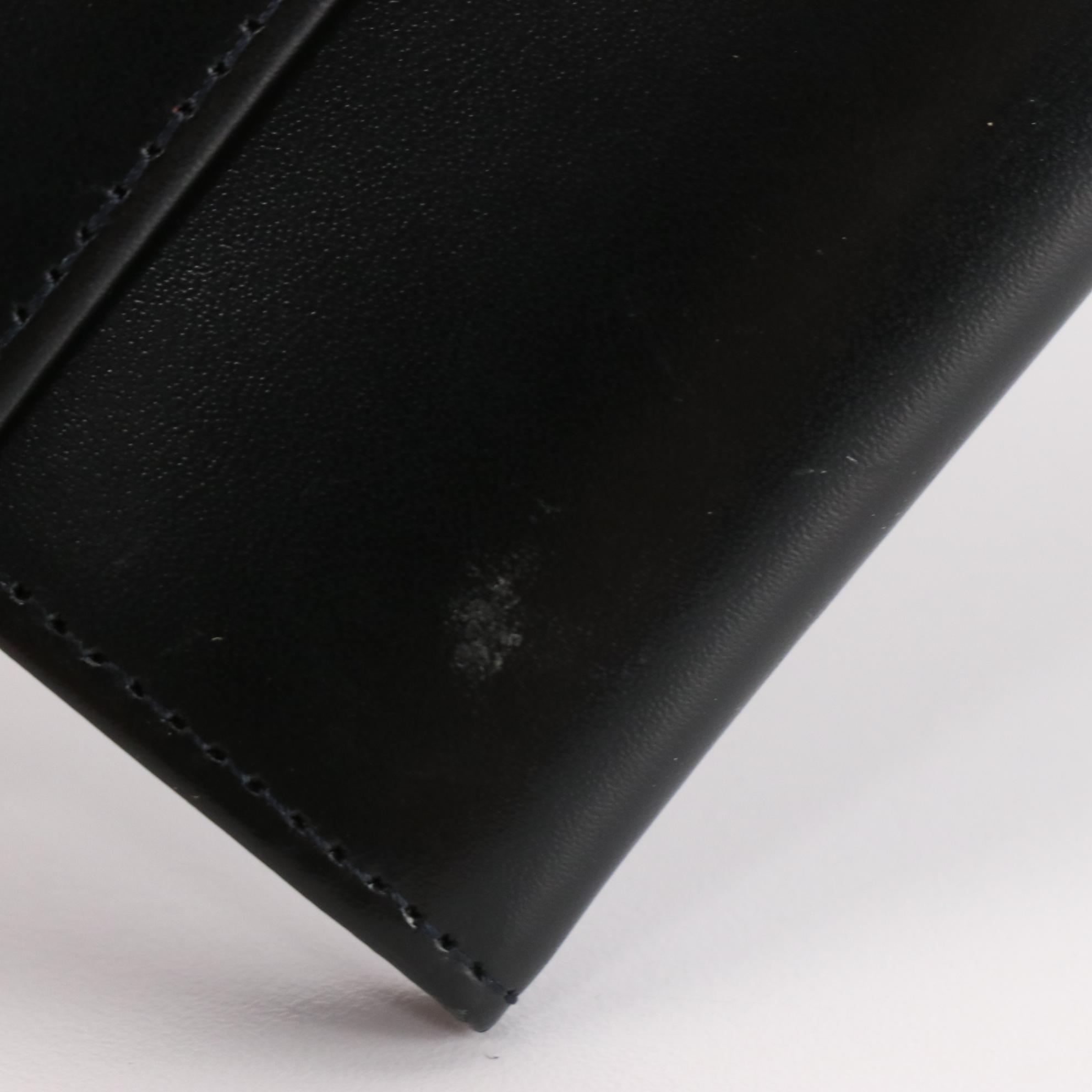 Cartier Santos Long Wallet in Smooth Black Leather