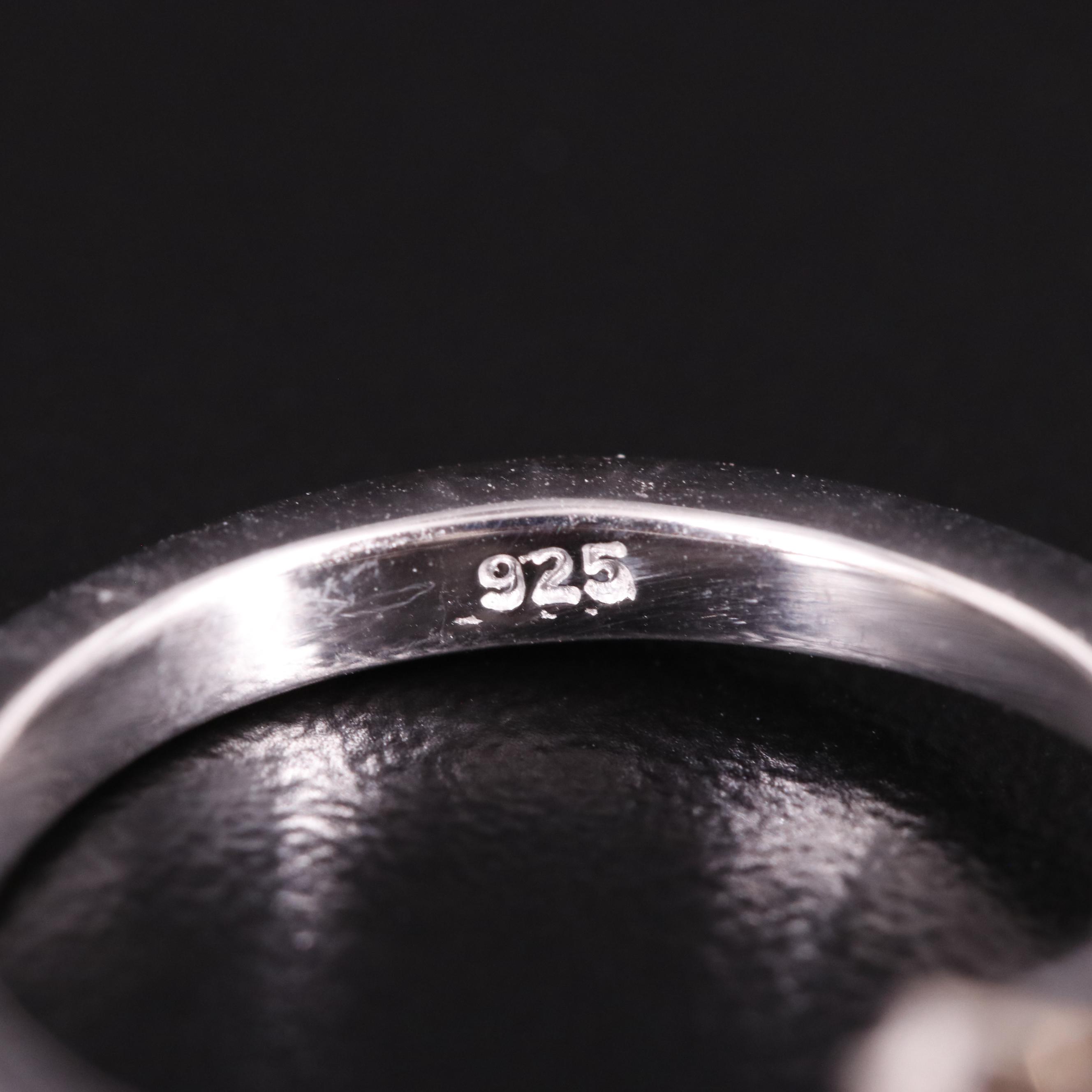 Sterling Smoky Quartz Solitaire Ring