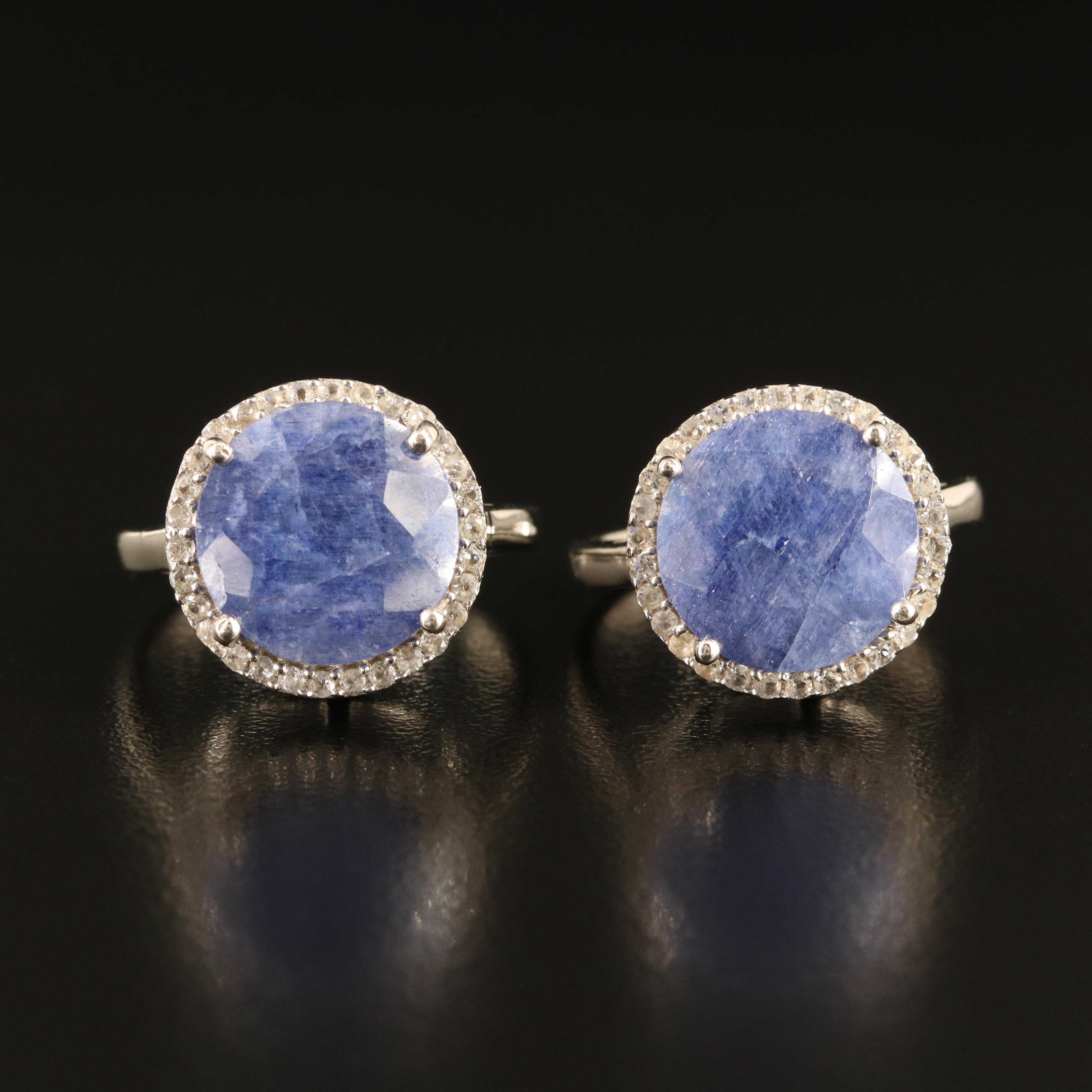 Sterling Beryl and Topaz Rings