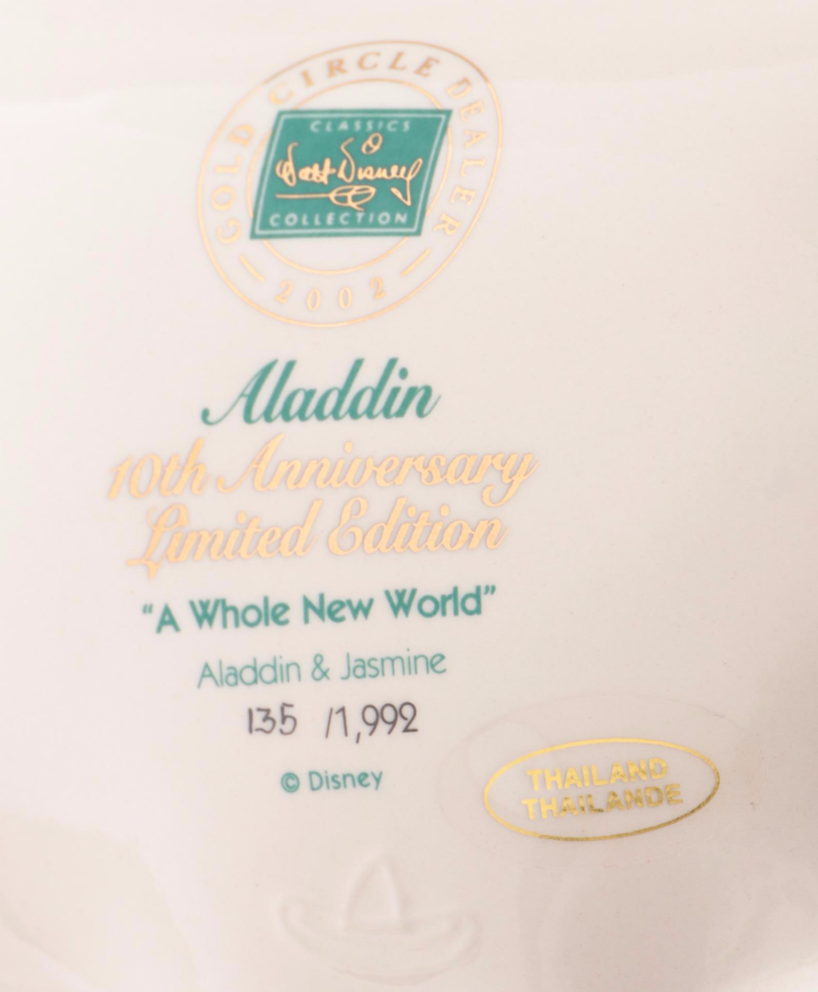 Walt Disney Classics Aladdin 10th Anniversary "A Whole New World"