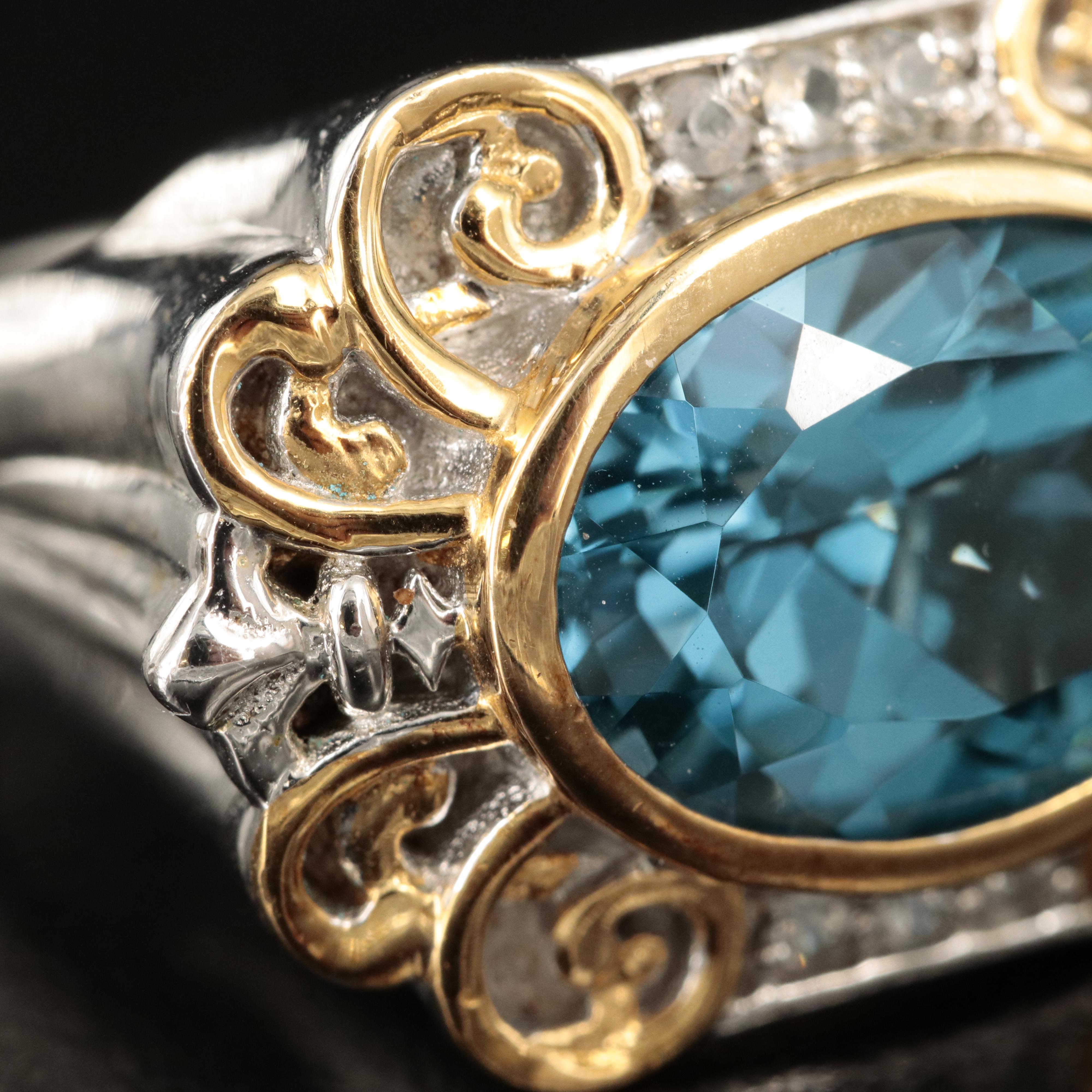 Sterling Topaz, Spinel and Sapphire Rings