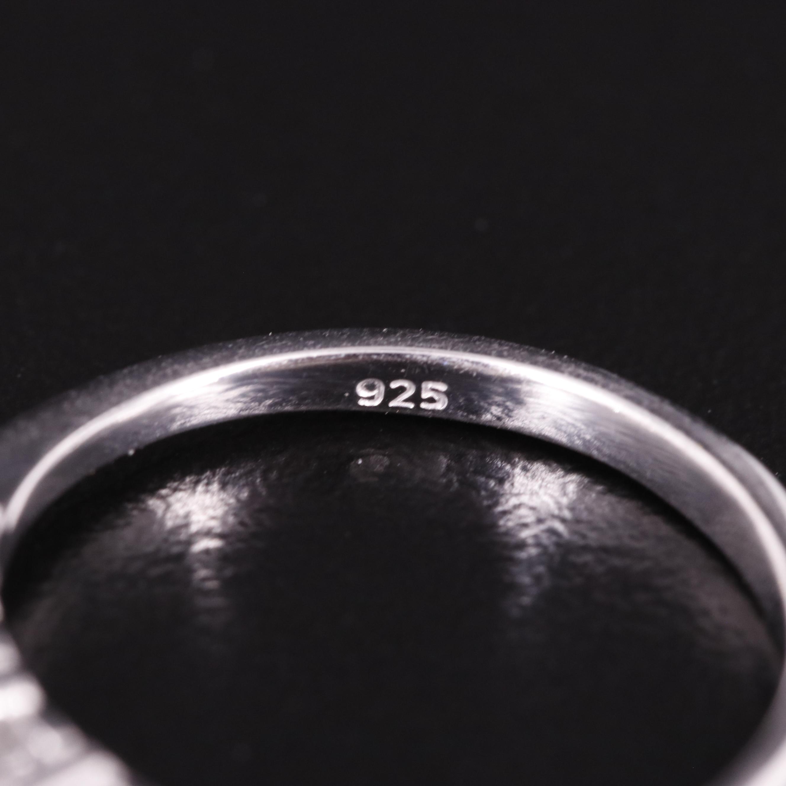 Sterling Four Stone Blue Topaz Ring