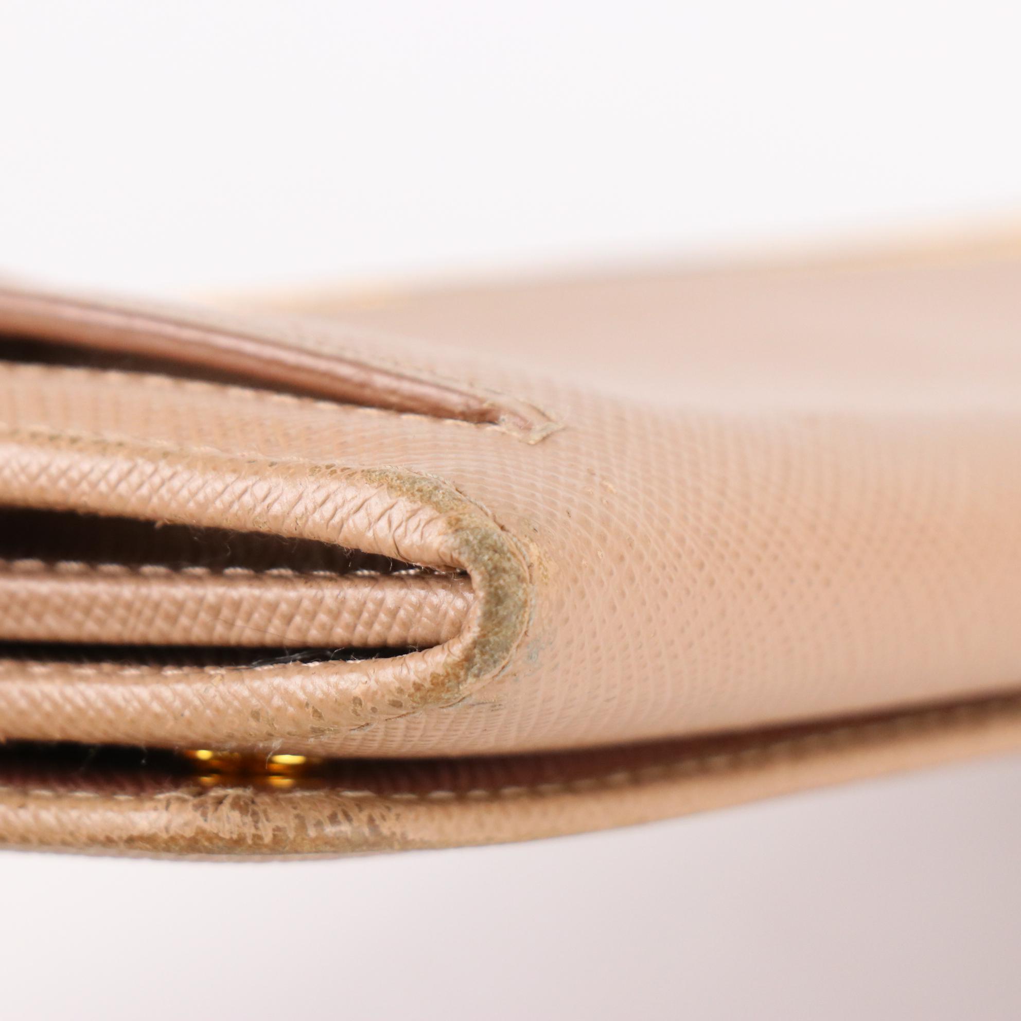 Prada Saffiano Leather Continental Wallet