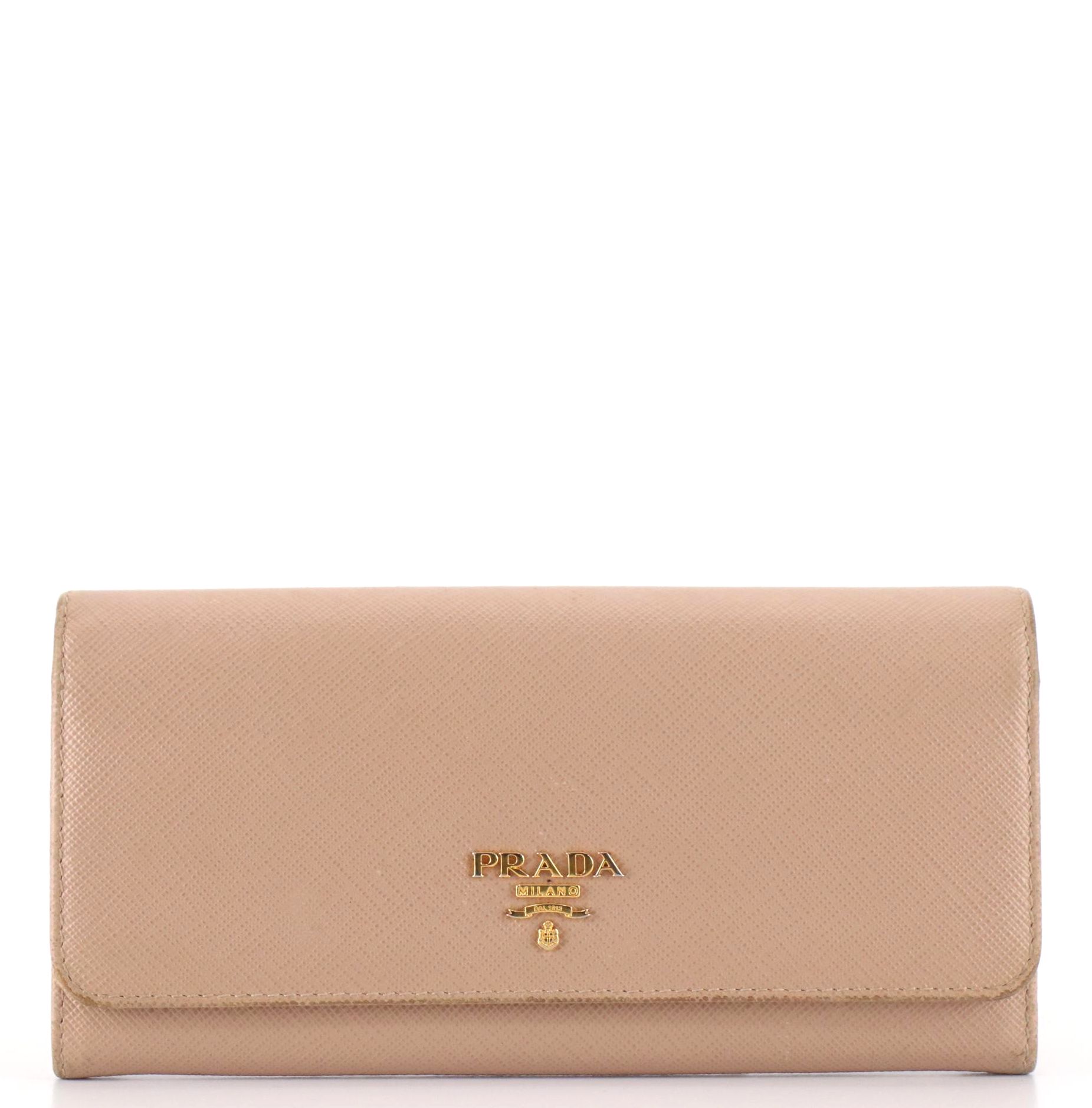 Prada Saffiano Leather Continental Wallet