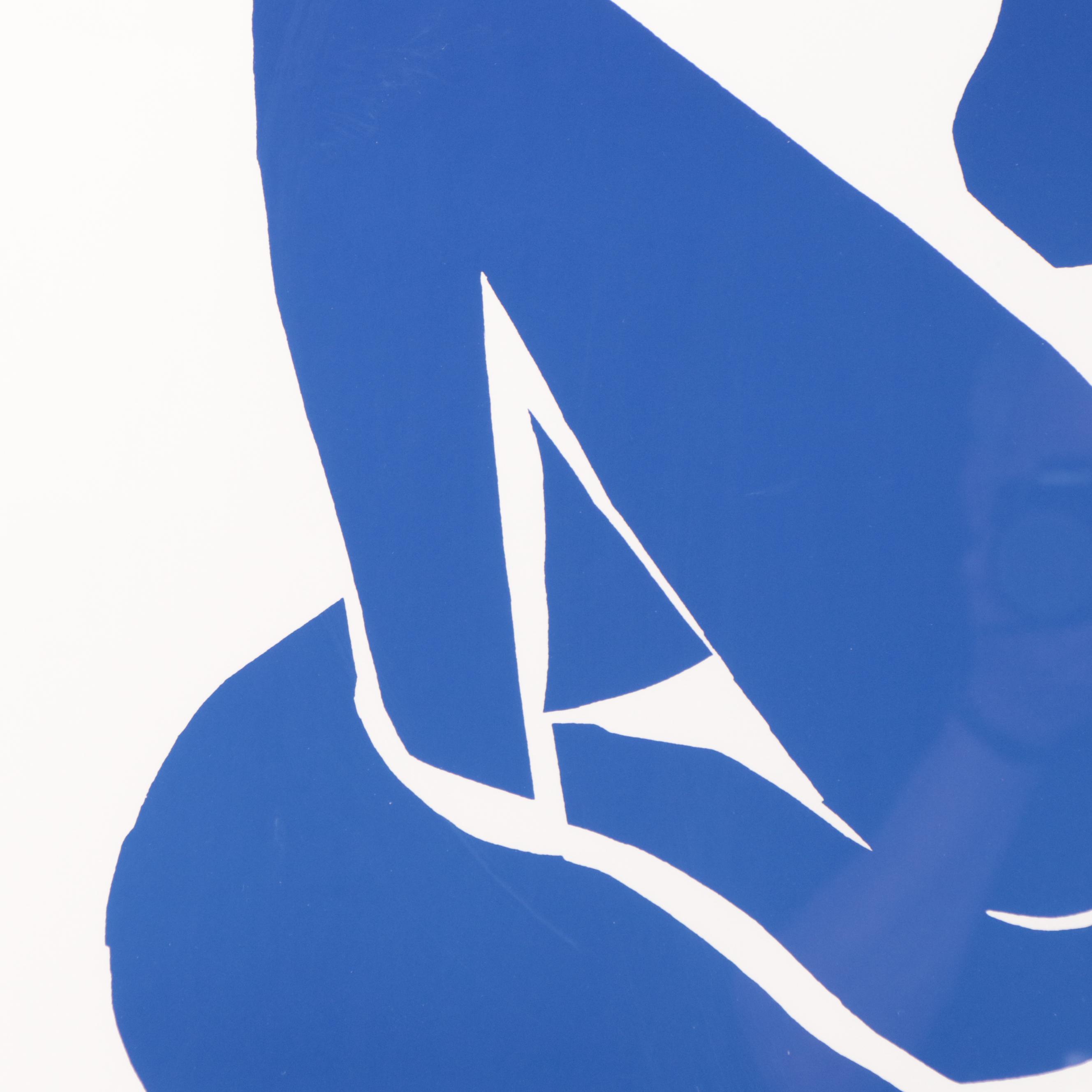 Screenprinted Halftone After Henri Matisse "Blue Nude"