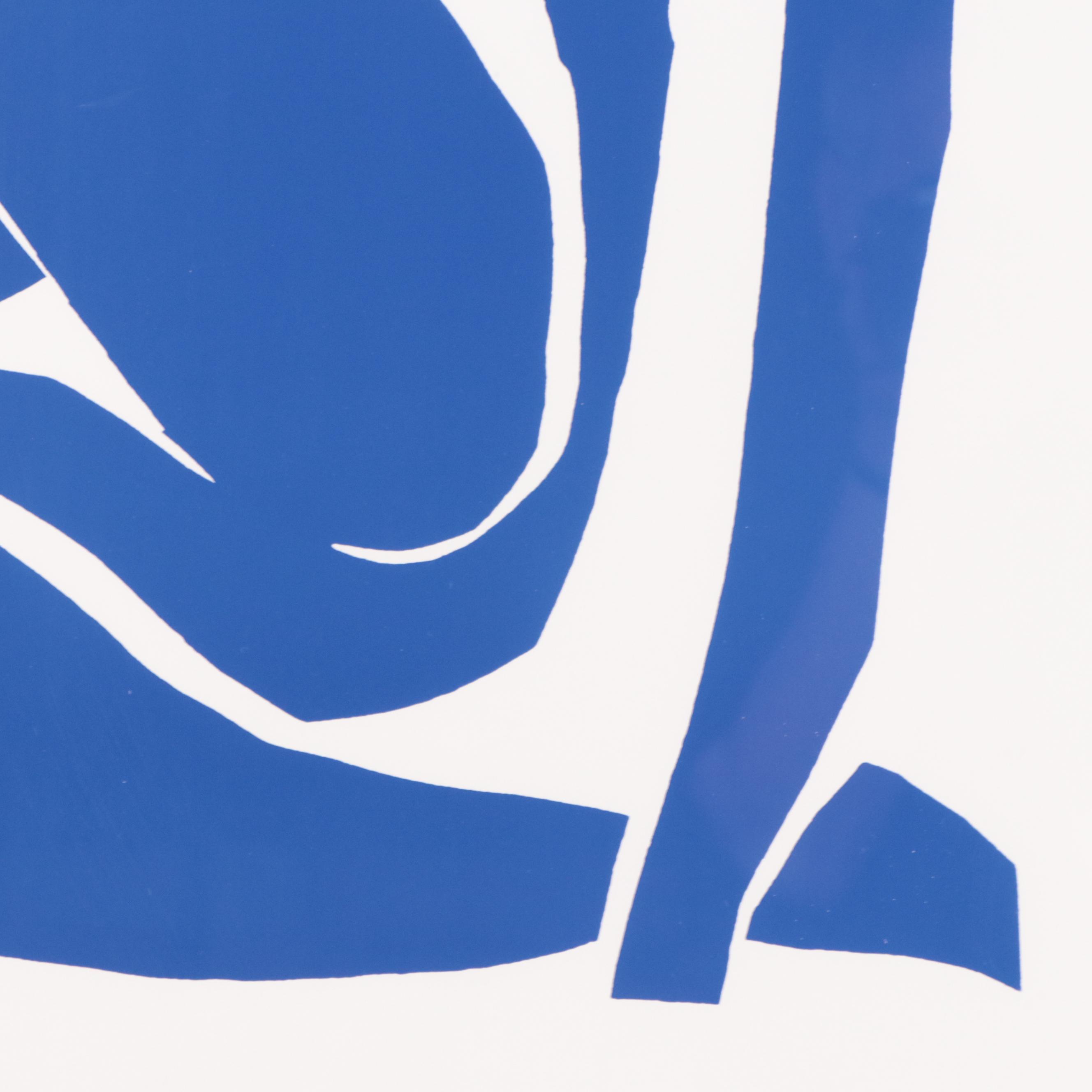 Screenprinted Halftone After Henri Matisse "Blue Nude"