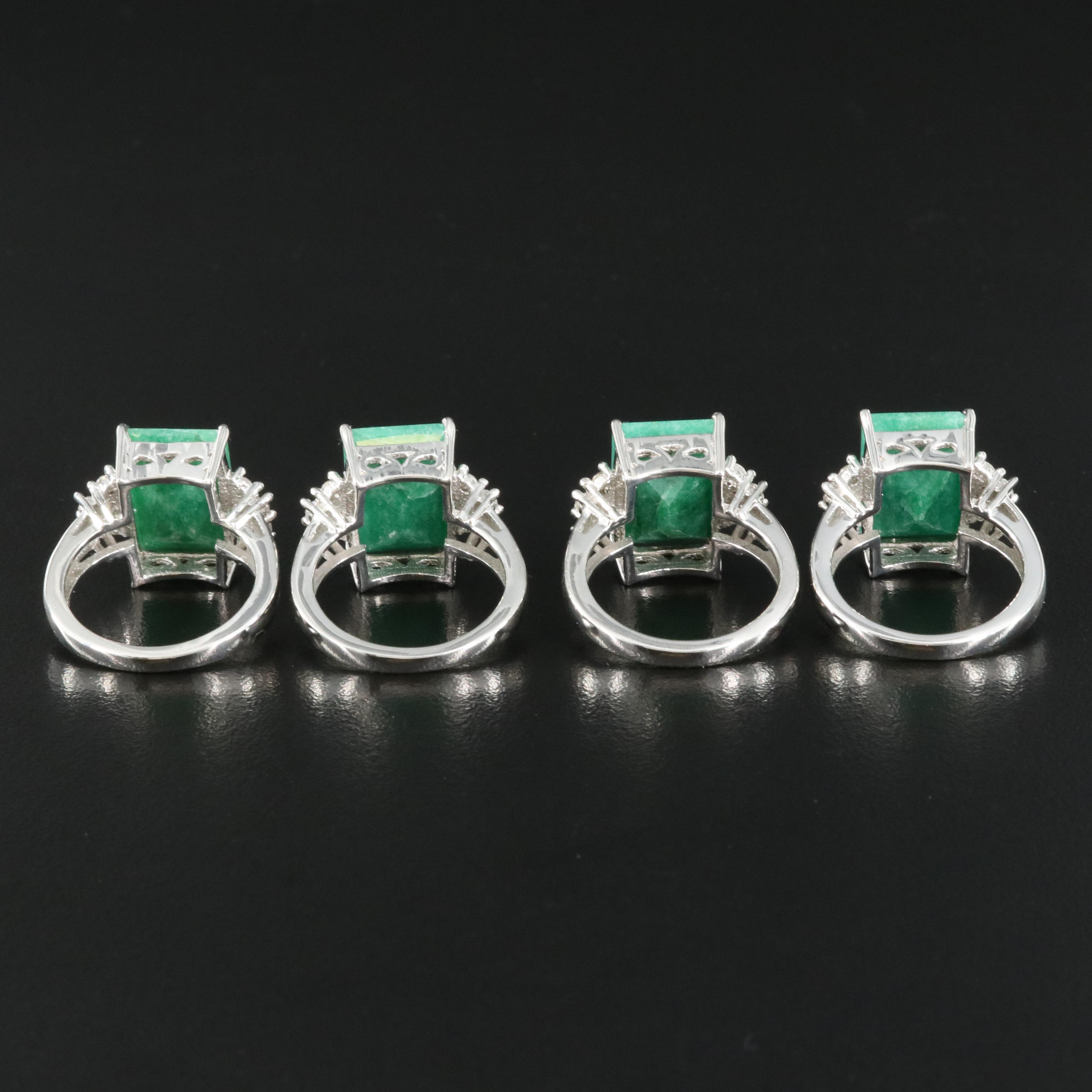 Sterling Beryl and Topaz Rings