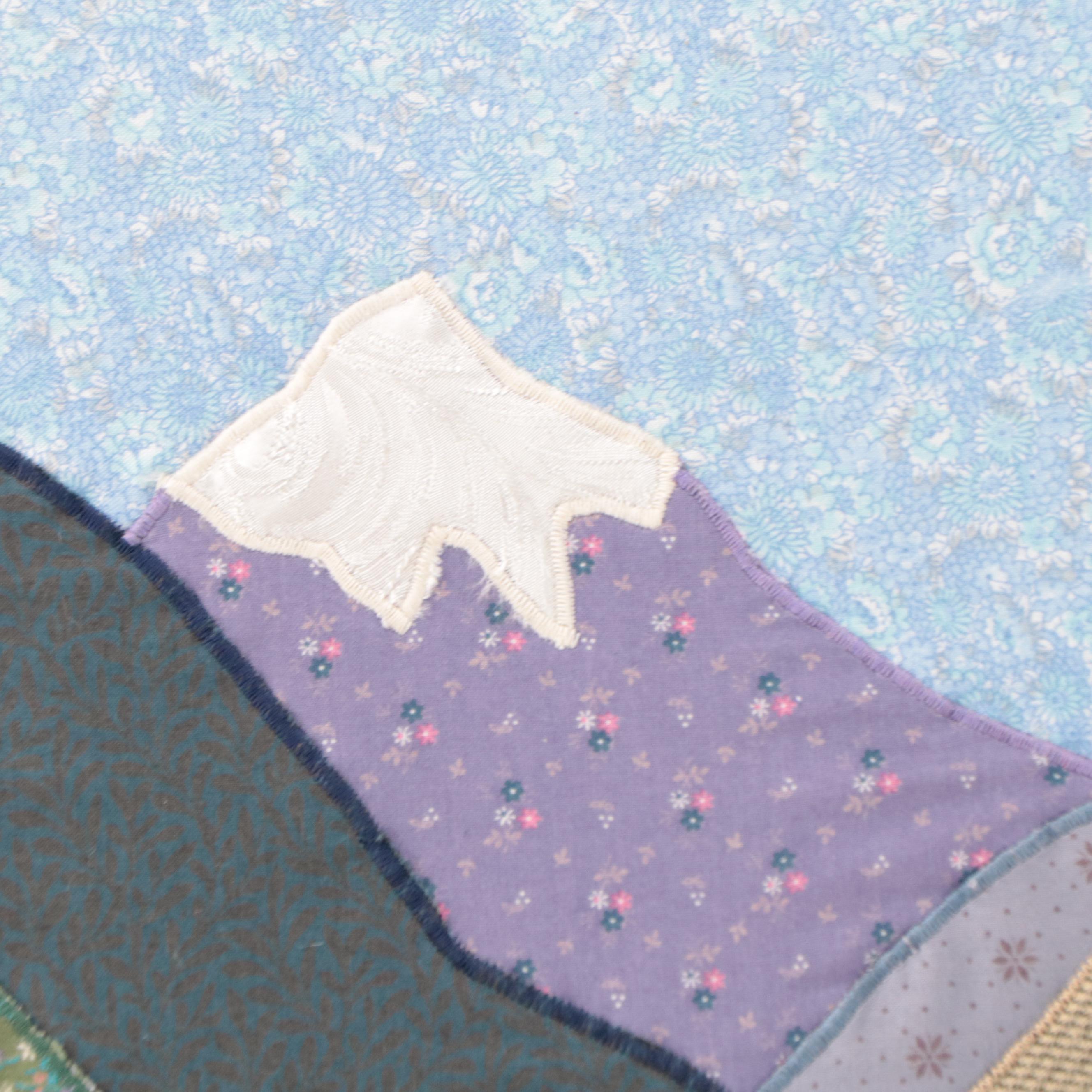 Arlette Gosieski Folk Art Applique Quilt "Camping at Fillius Park," 1985