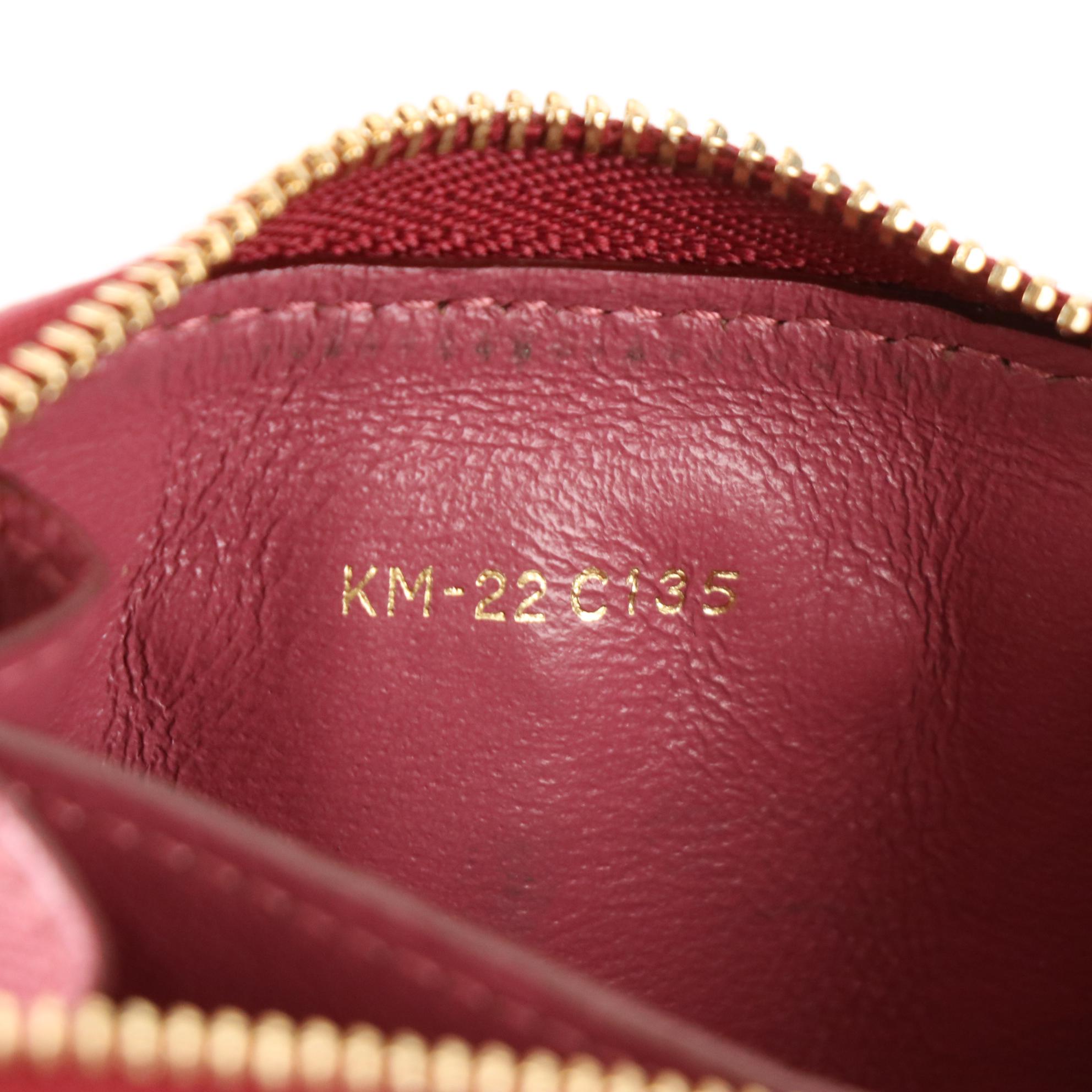 Salvatore Ferragamo Vara Bow Zipper Wallet in Crossgrain Leather