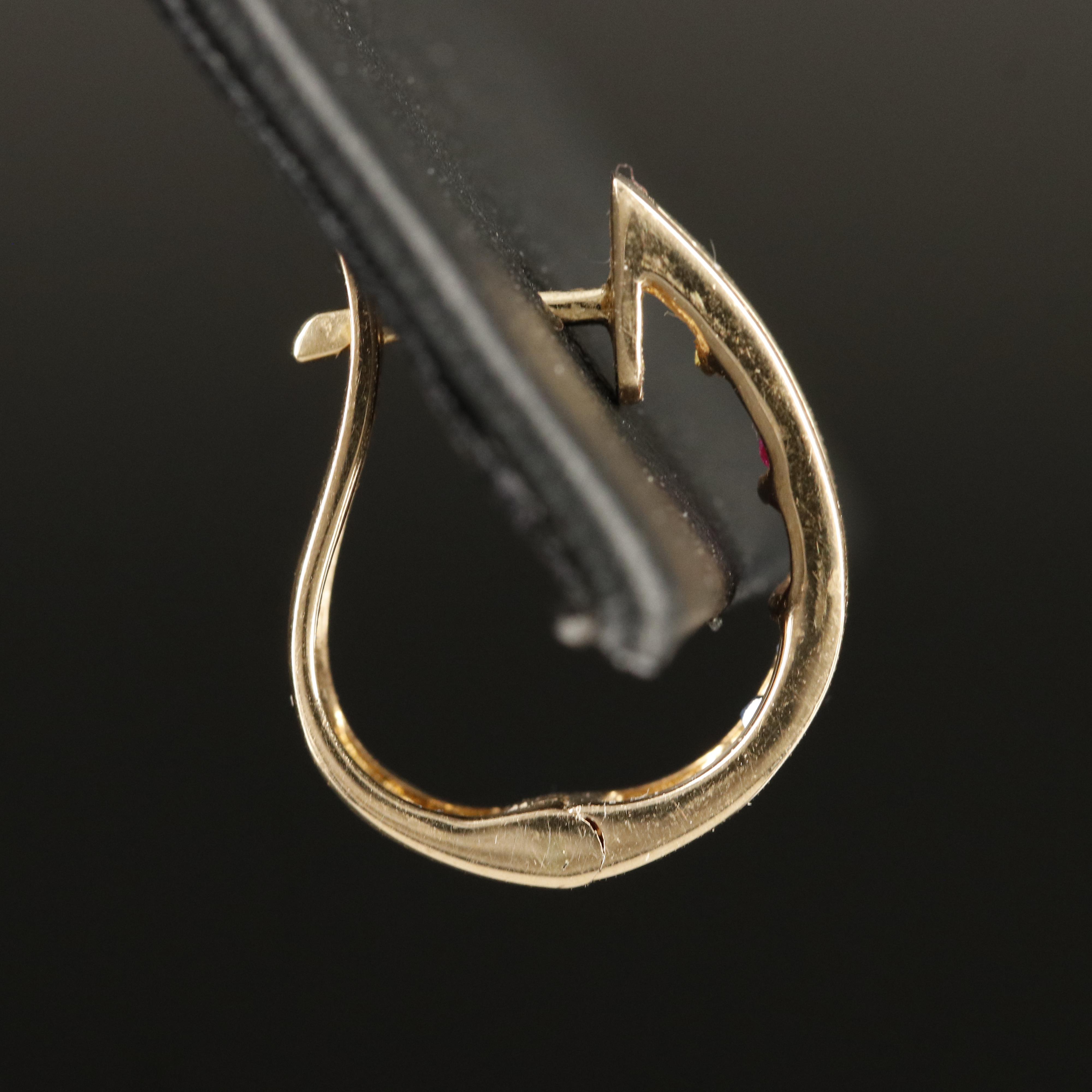 14K Diamond and Gemstone Hoop Earrings