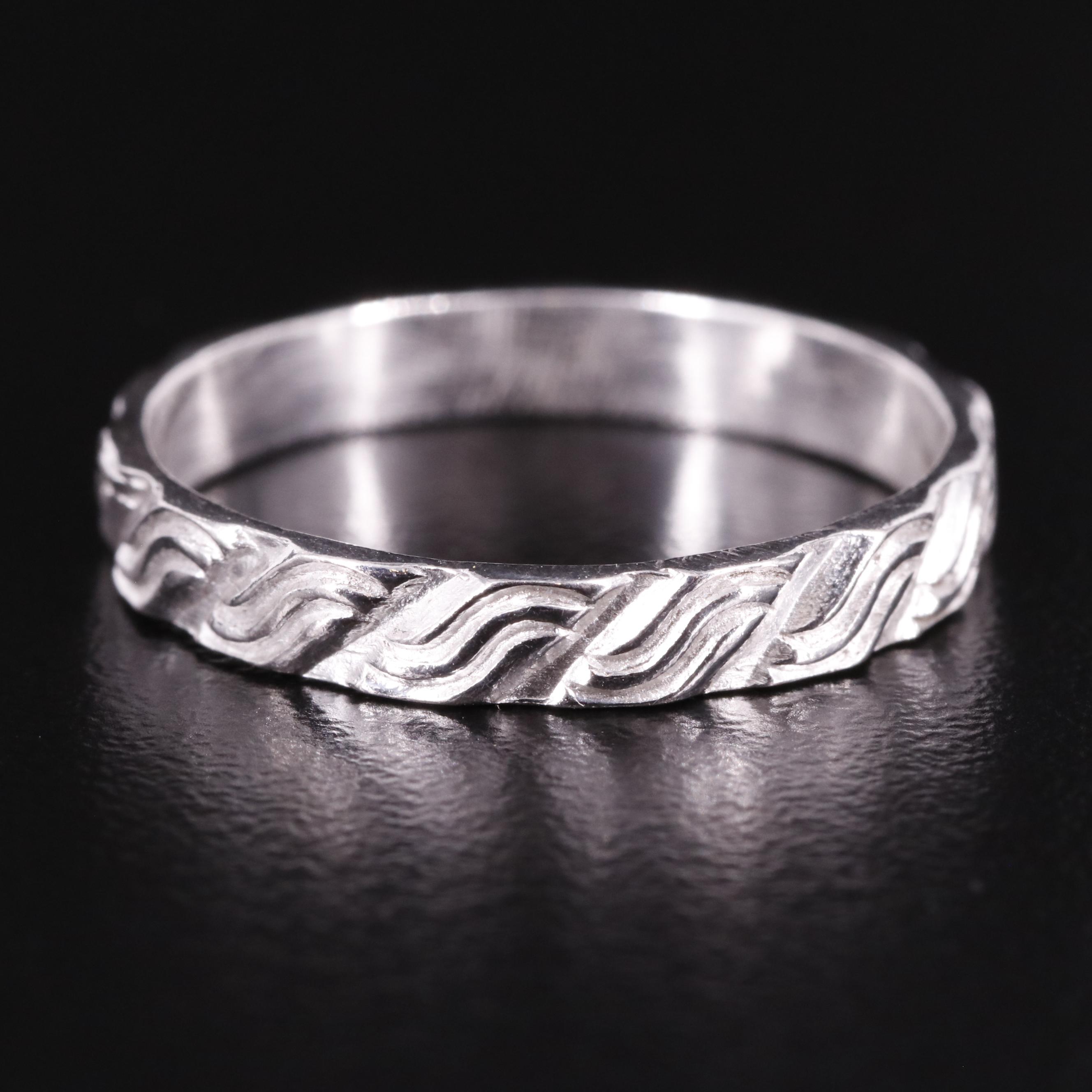 Sterling Wave Pattern Band