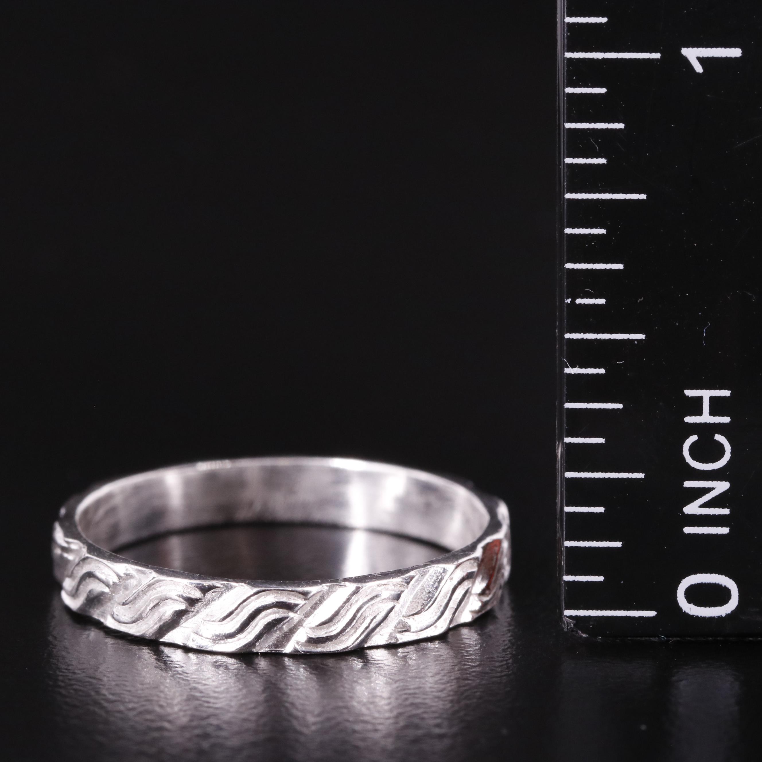 Sterling Wave Pattern Band