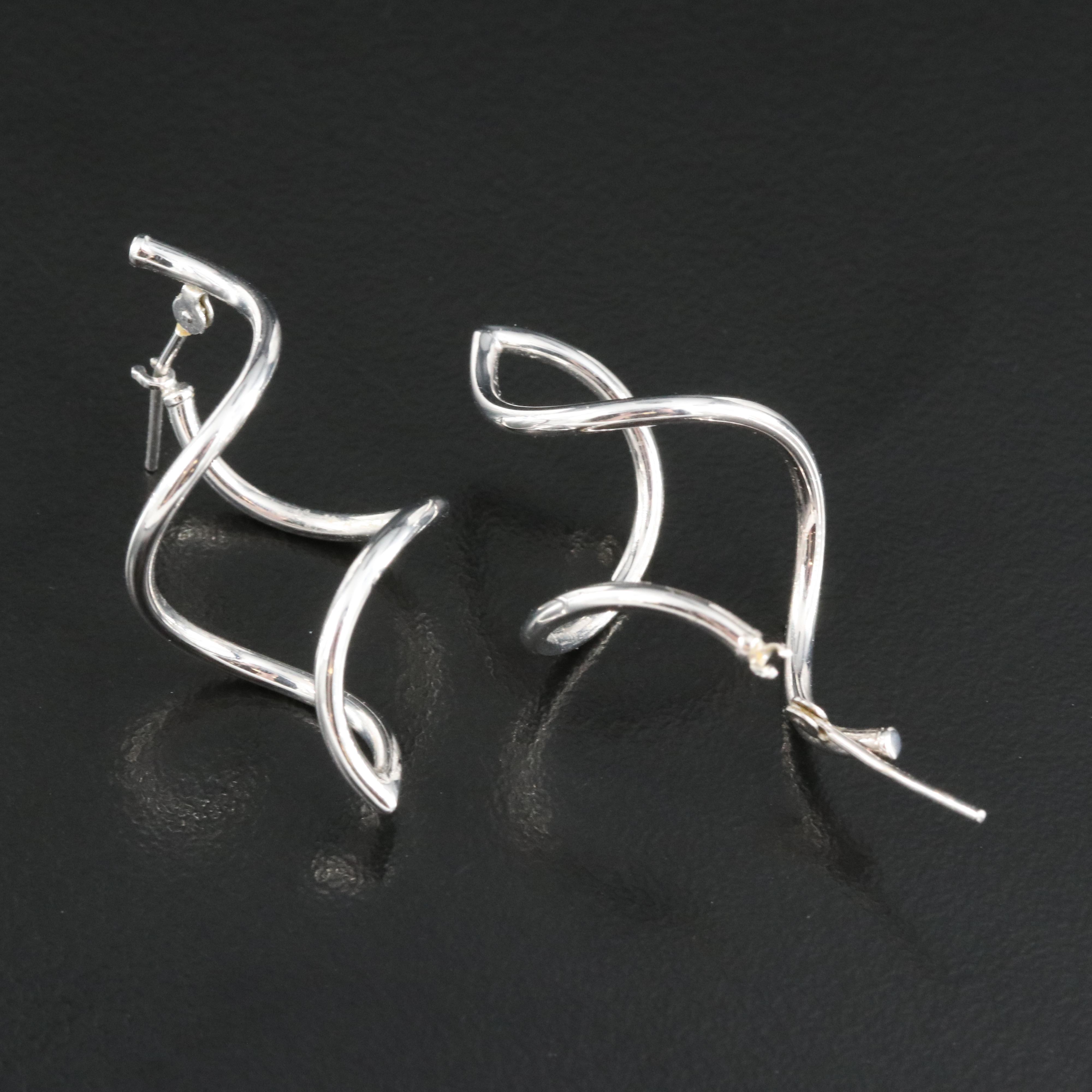 14K Spiral Hoop Earrings