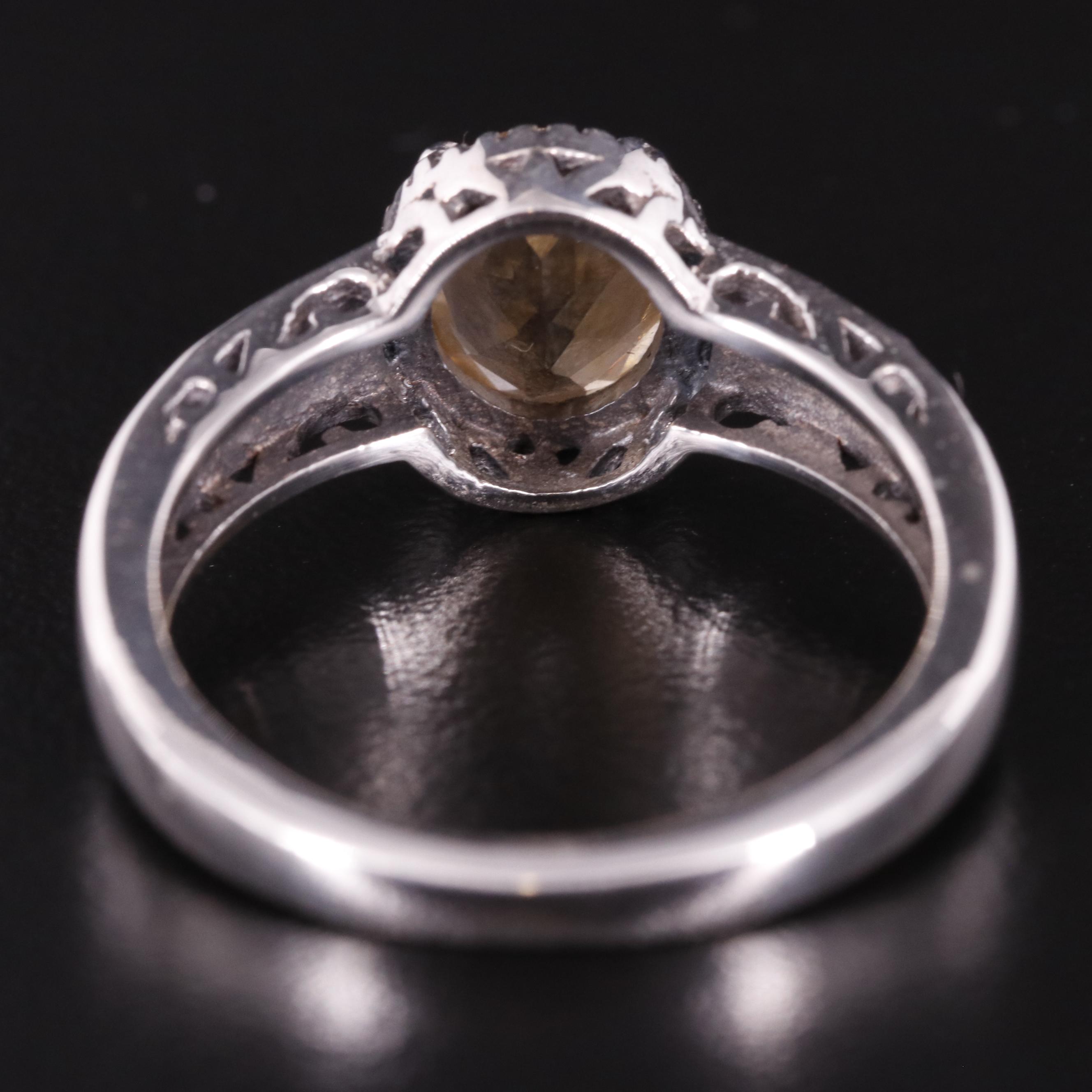 Sterling Citrine Ring