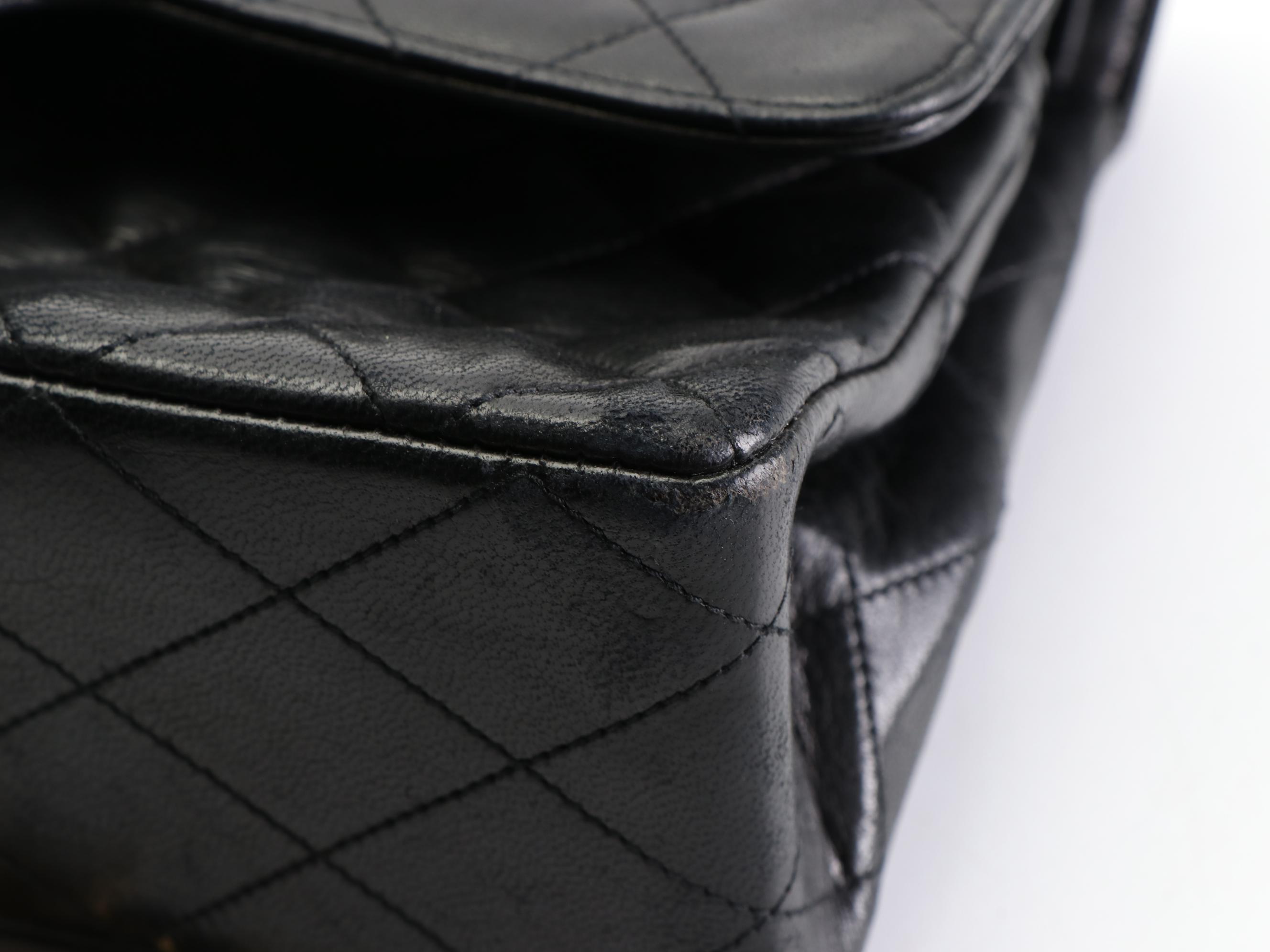 Chanel Timeless Classic Double Flap Handbag in Black Quilted Lambskin