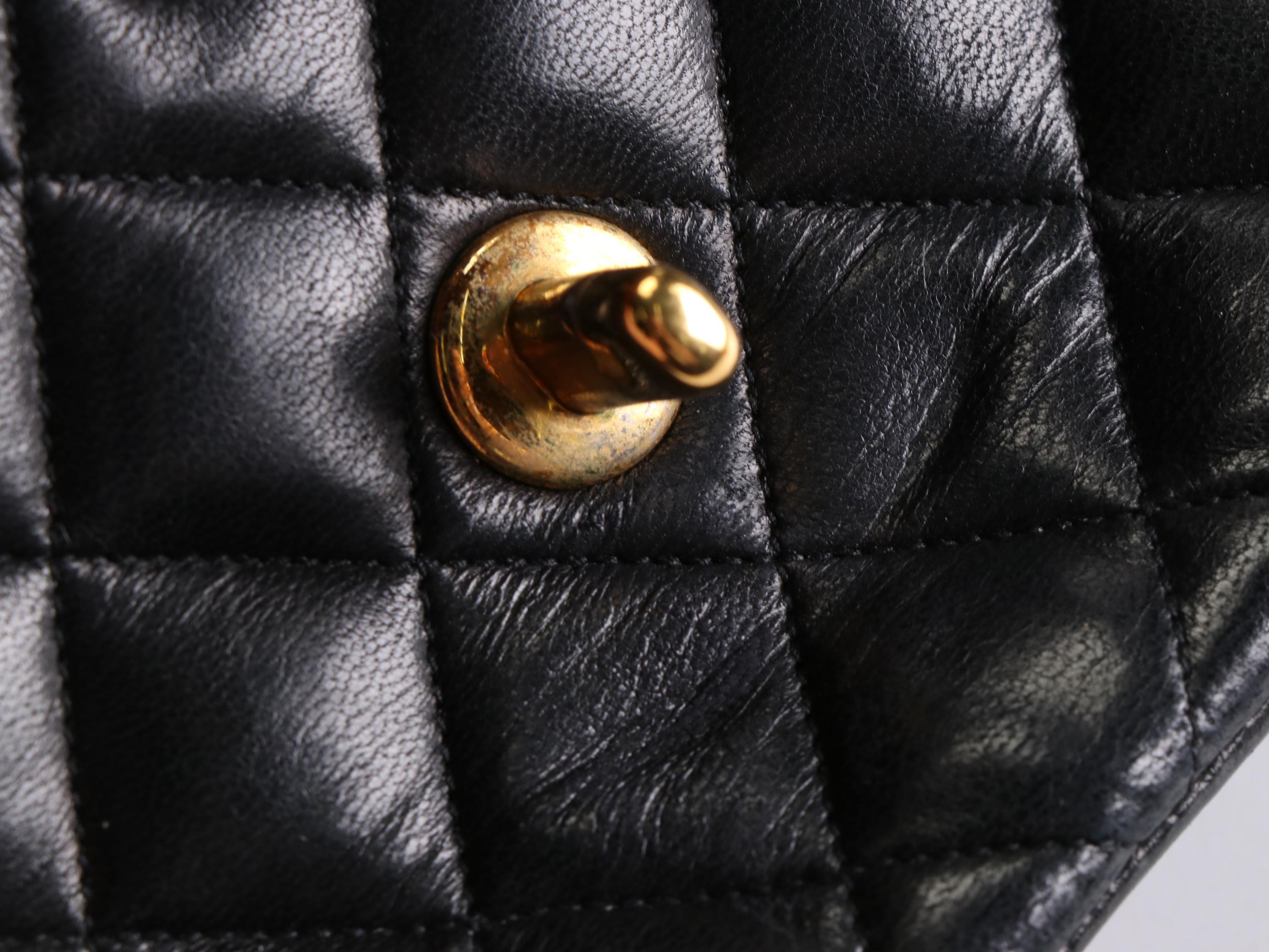Chanel Timeless Classic Double Flap Handbag in Black Quilted Lambskin
