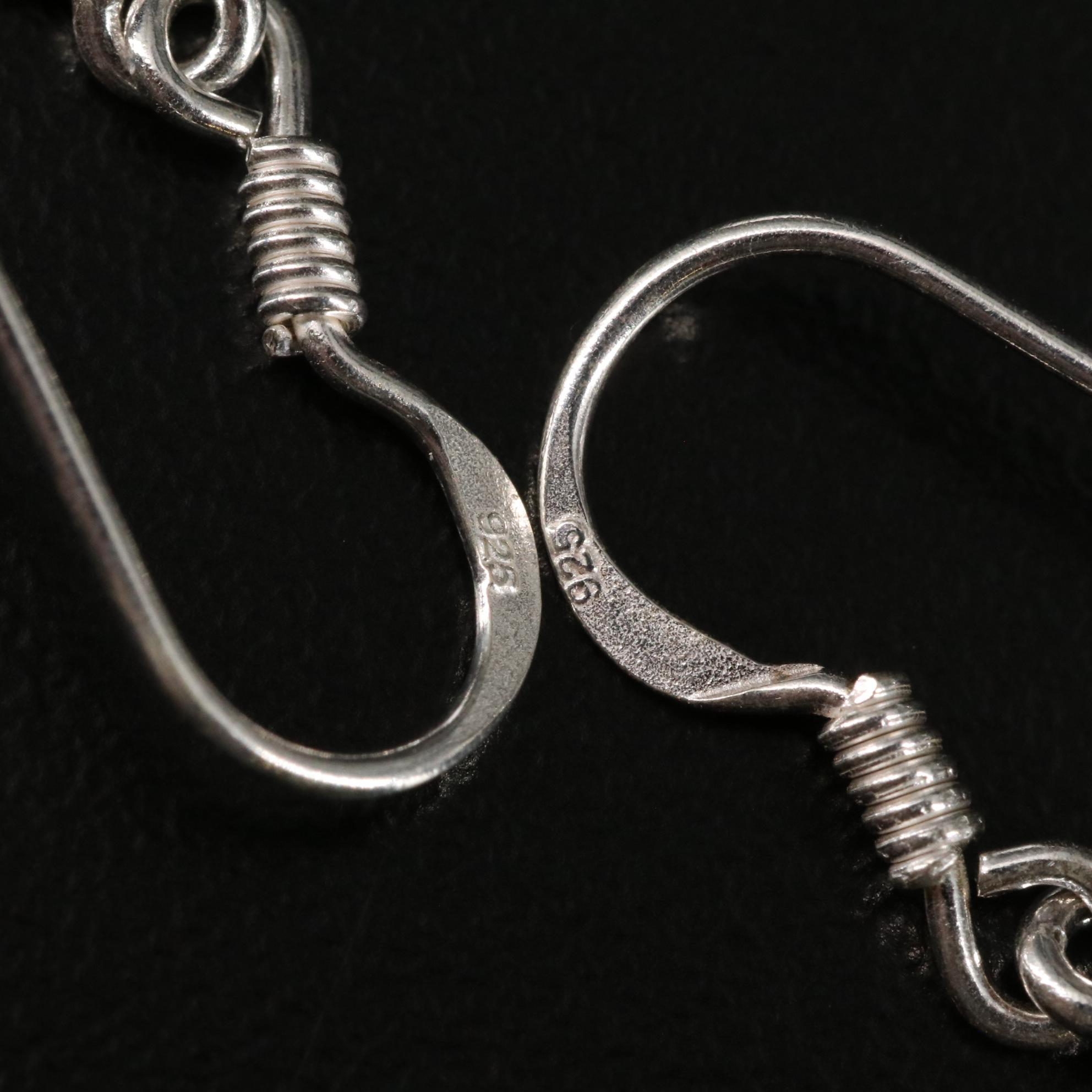 Sterling Smoky Quartz Dangle Earrings