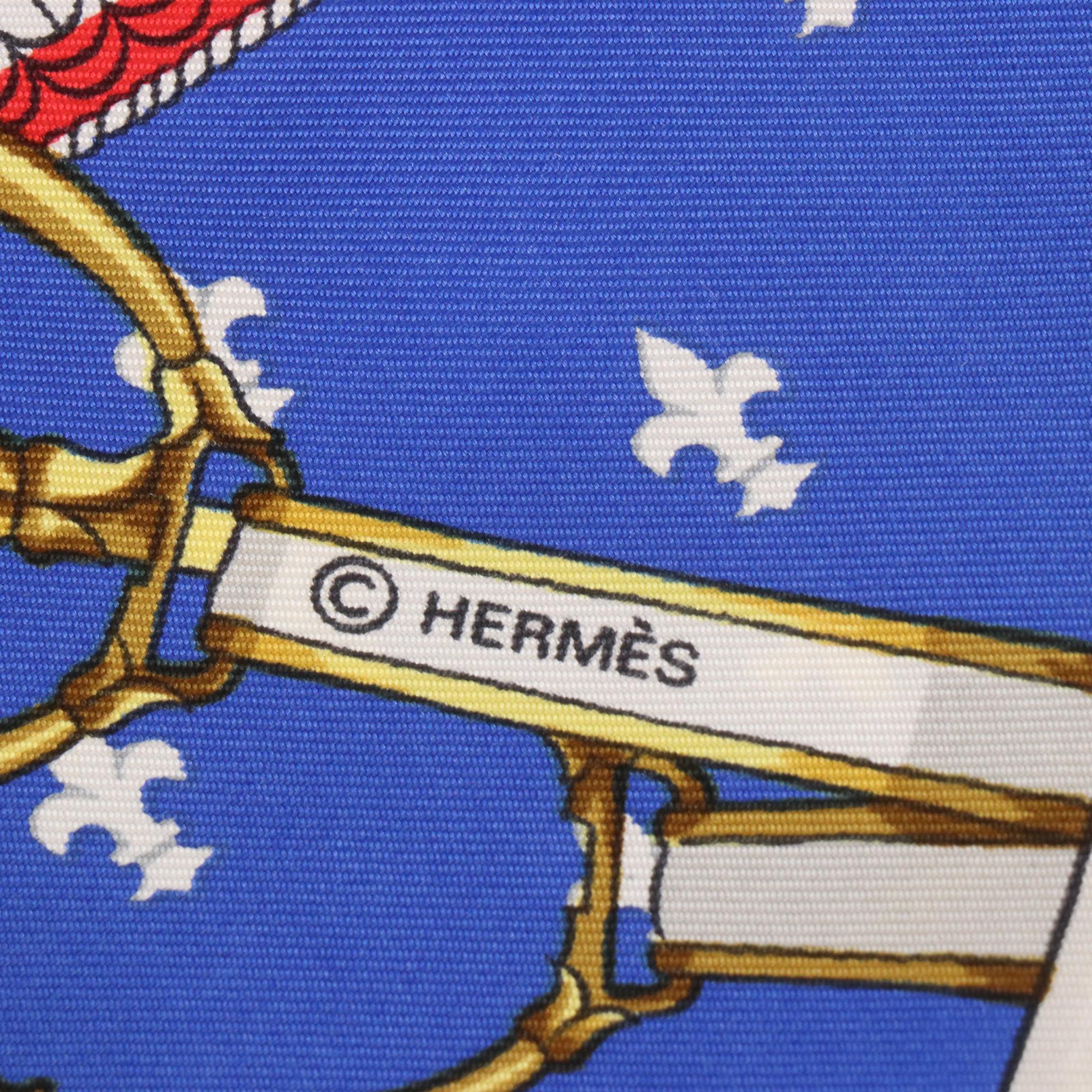 Hermès Early Issue "Selles a Housse" Scarf 90 in Silk Twill